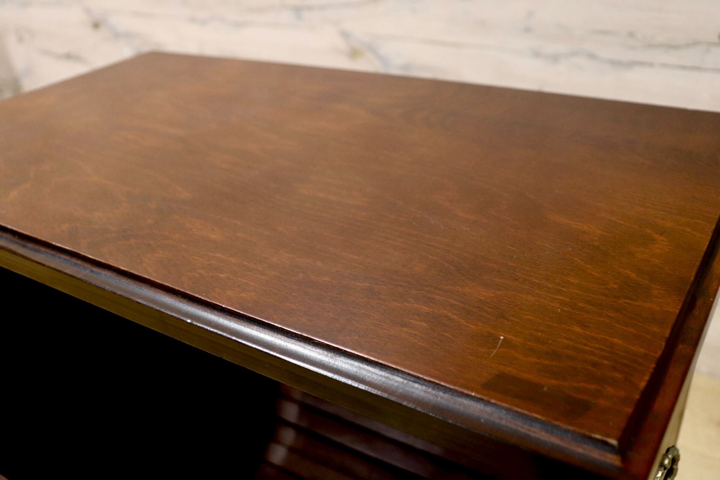 GMIK836○karimoku / カリモク オールドカリモク 樽型サイドテーブル マガジンラック 飾り棚 国産家具 ヴィンテージ 昭和レトロ