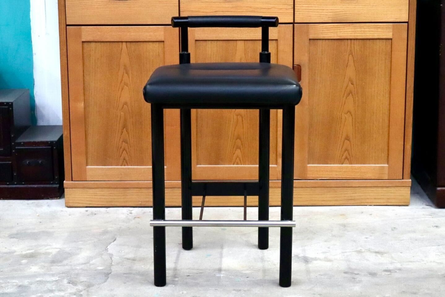 GMIS434A○モリシゲ / MORISHIGE カウンターチェア ハイチェア ハイスツール アームレスチェア 椅子 本革 天然木 漆 ブラック 国産家具