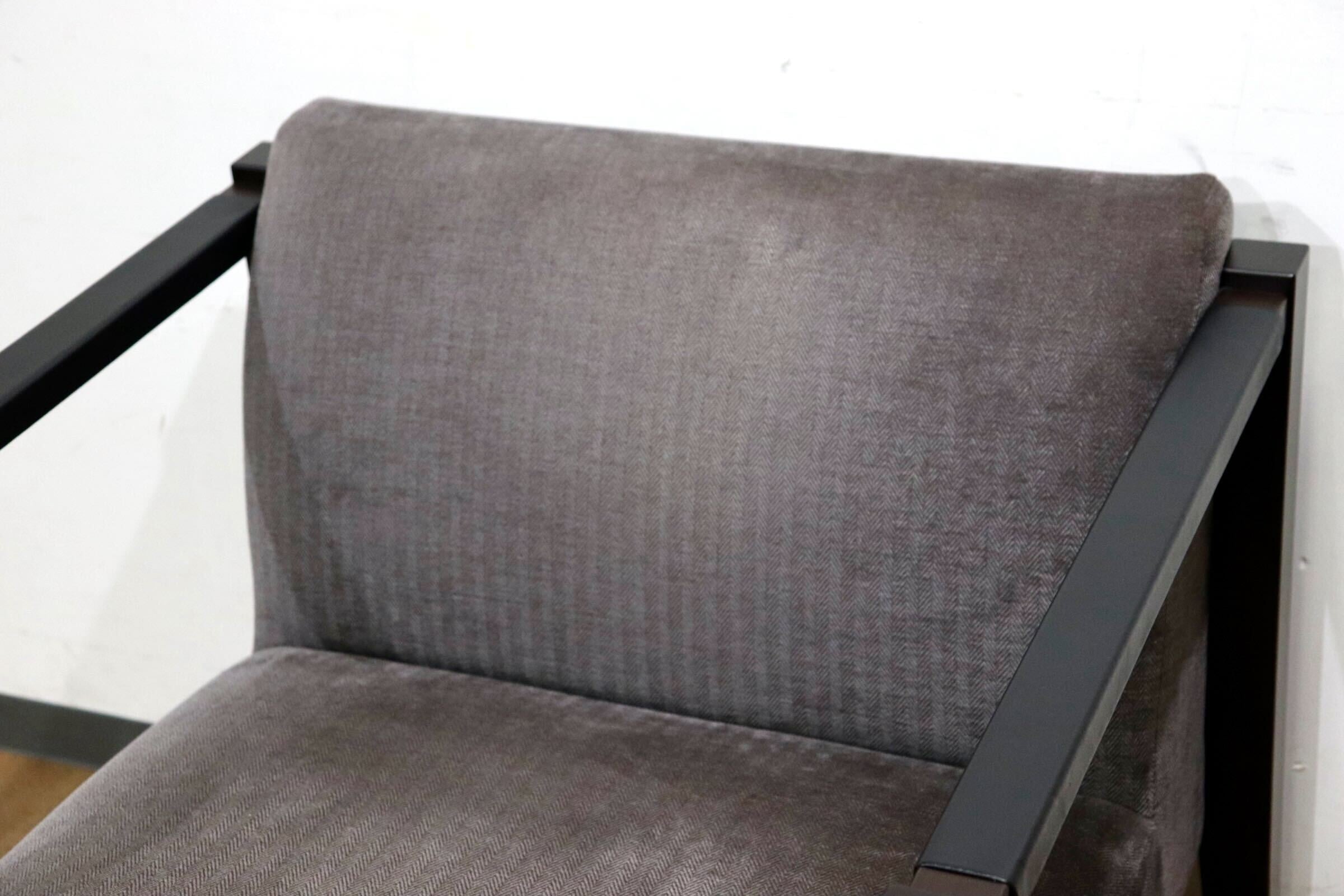 GMHN316A○Ritzwell / リッツウェル LOS ロス ラウンジチェア アームチェア 椅子 ファブリック グレー 定価約20万 モデルルーム展示品