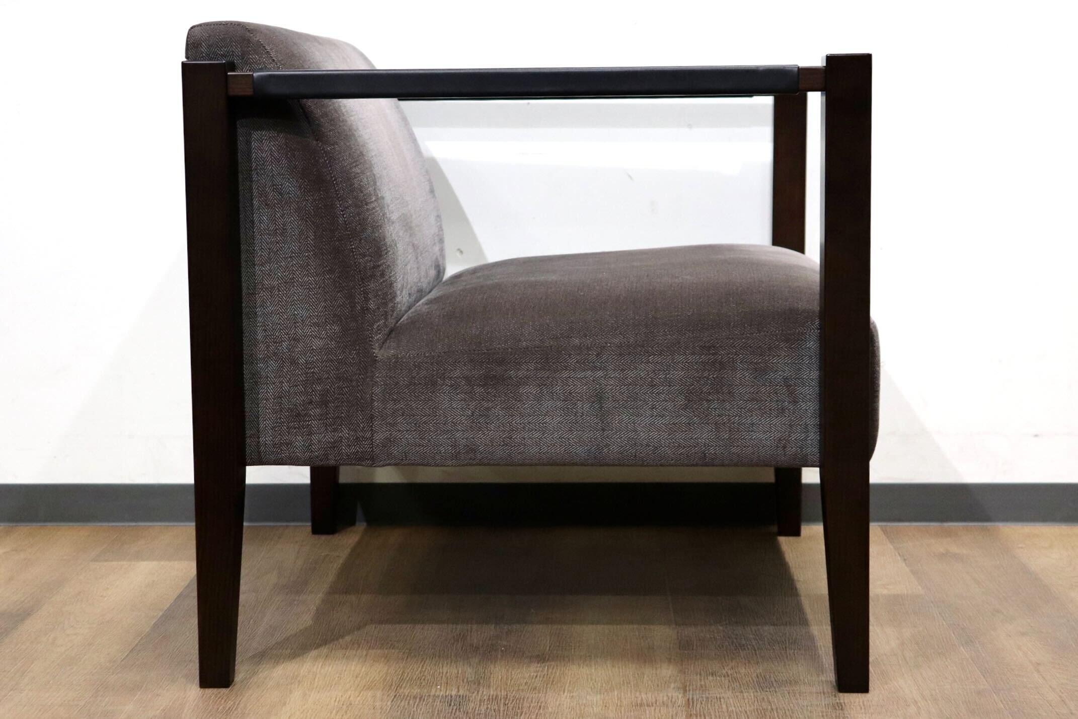 GMHN316A○Ritzwell / リッツウェル LOS ロス ラウンジチェア アームチェア 椅子 ファブリック グレー 定価約20万 モデルルーム展示品