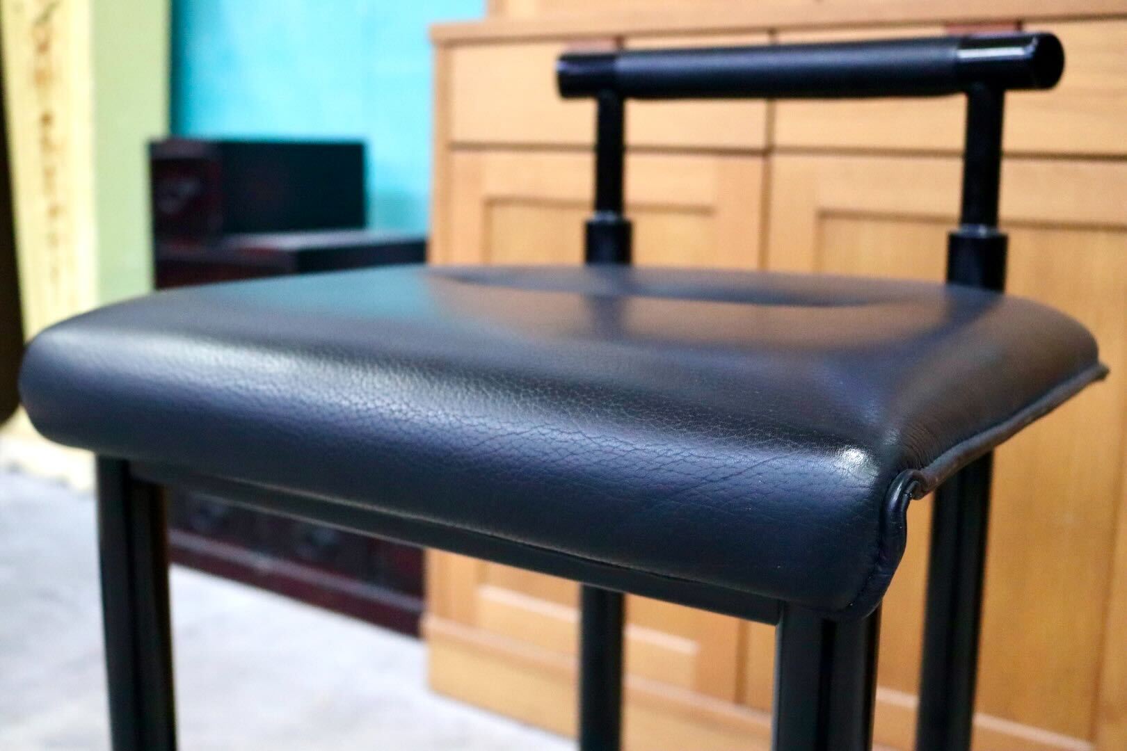 GMIS434A○モリシゲ / MORISHIGE カウンターチェア ハイチェア ハイスツール アームレスチェア 椅子 本革 天然木 漆 ブラック 国産家具