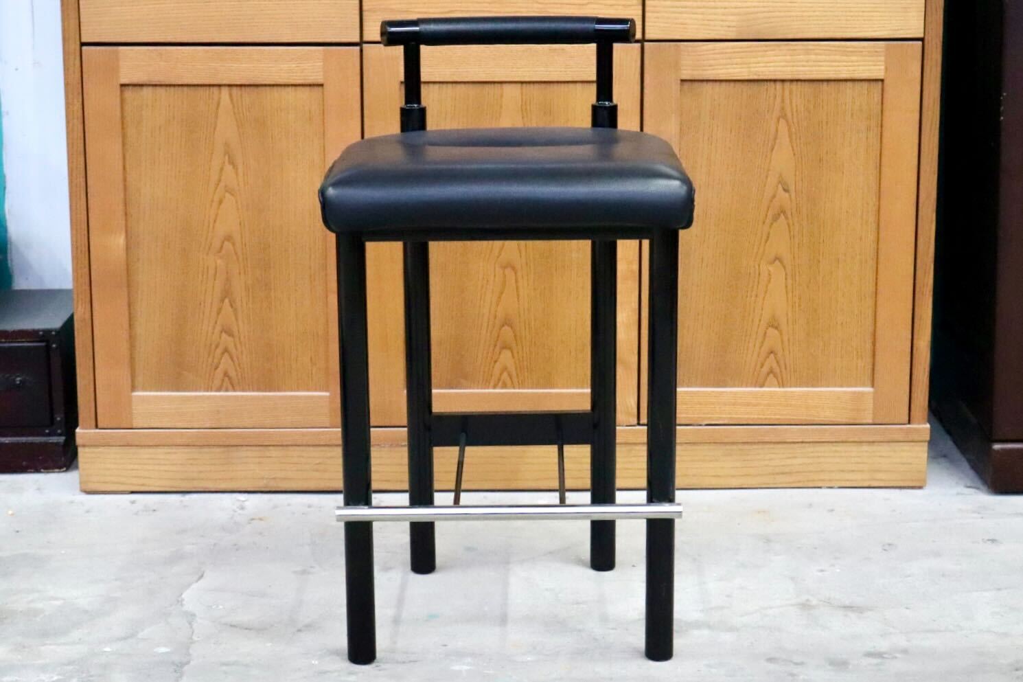 GMIS434B○モリシゲ / MORISHIGE カウンターチェア ハイチェア ハイスツール アームレスチェア 椅子 本革 天然木 漆 ブラック 国産家具