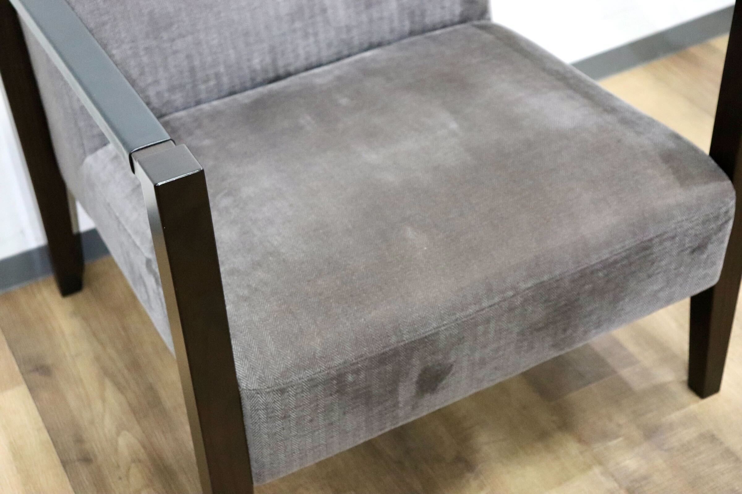 GMHN316B○Ritzwell / リッツウェル LOS ロス ラウンジチェア アームチェア 椅子 ファブリック グレー 定価約20万 モデルルーム展示品