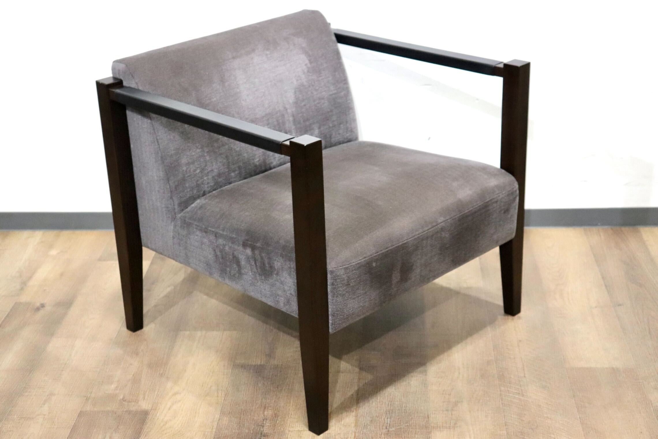 GMHN316B○Ritzwell / リッツウェル LOS ロス ラウンジチェア アームチェア 椅子 ファブリック グレー 定価約20万 モデルルーム展示品