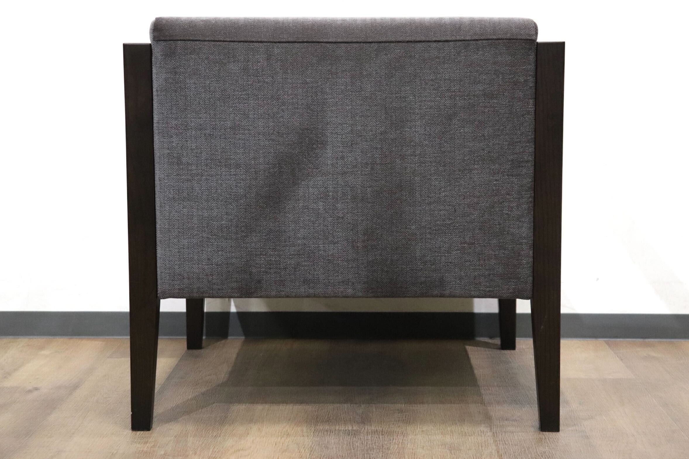 GMHN316B○Ritzwell / リッツウェル LOS ロス ラウンジチェア アームチェア 椅子 ファブリック グレー 定価約20万 モデルルーム展示品