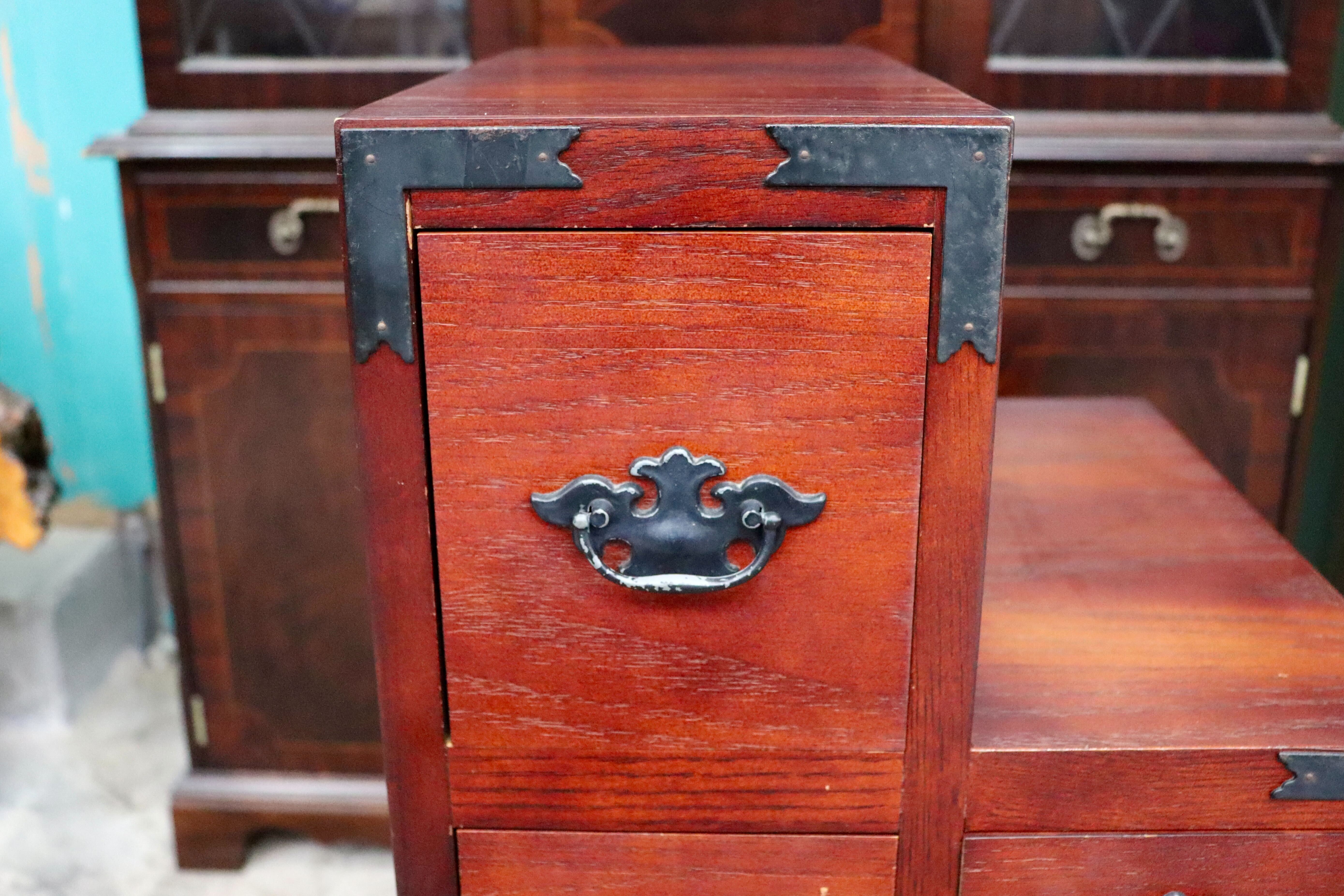 GMIH238○階段箪笥 片面 時代箪笥 和家具 和モダン 和室 座敷 古民家 チェスト 整理箪笥 引き出し収納 レトロ