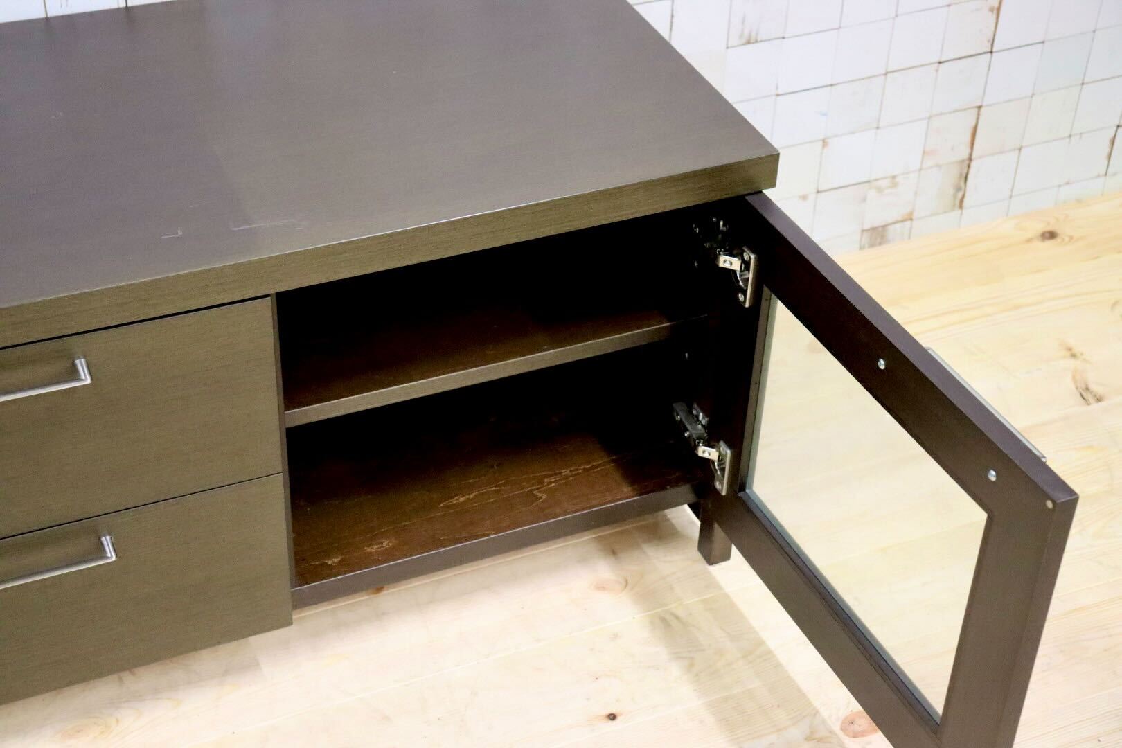 GMHK101○HUKLA / フクラ BRS6350 TVボード AVボード ローボード リビング収納 スタイリッシュ モダン 定価約16万