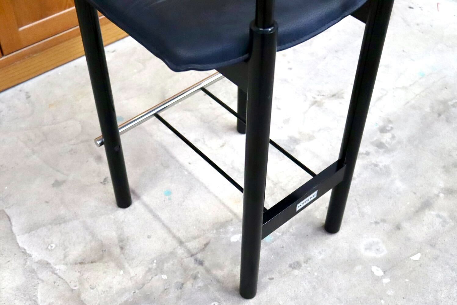 GMIS434C○モリシゲ / MORISHIGE カウンターチェア ハイチェア ハイスツール アームレスチェア 椅子 本革 天然木 漆 ブラック 国産家具