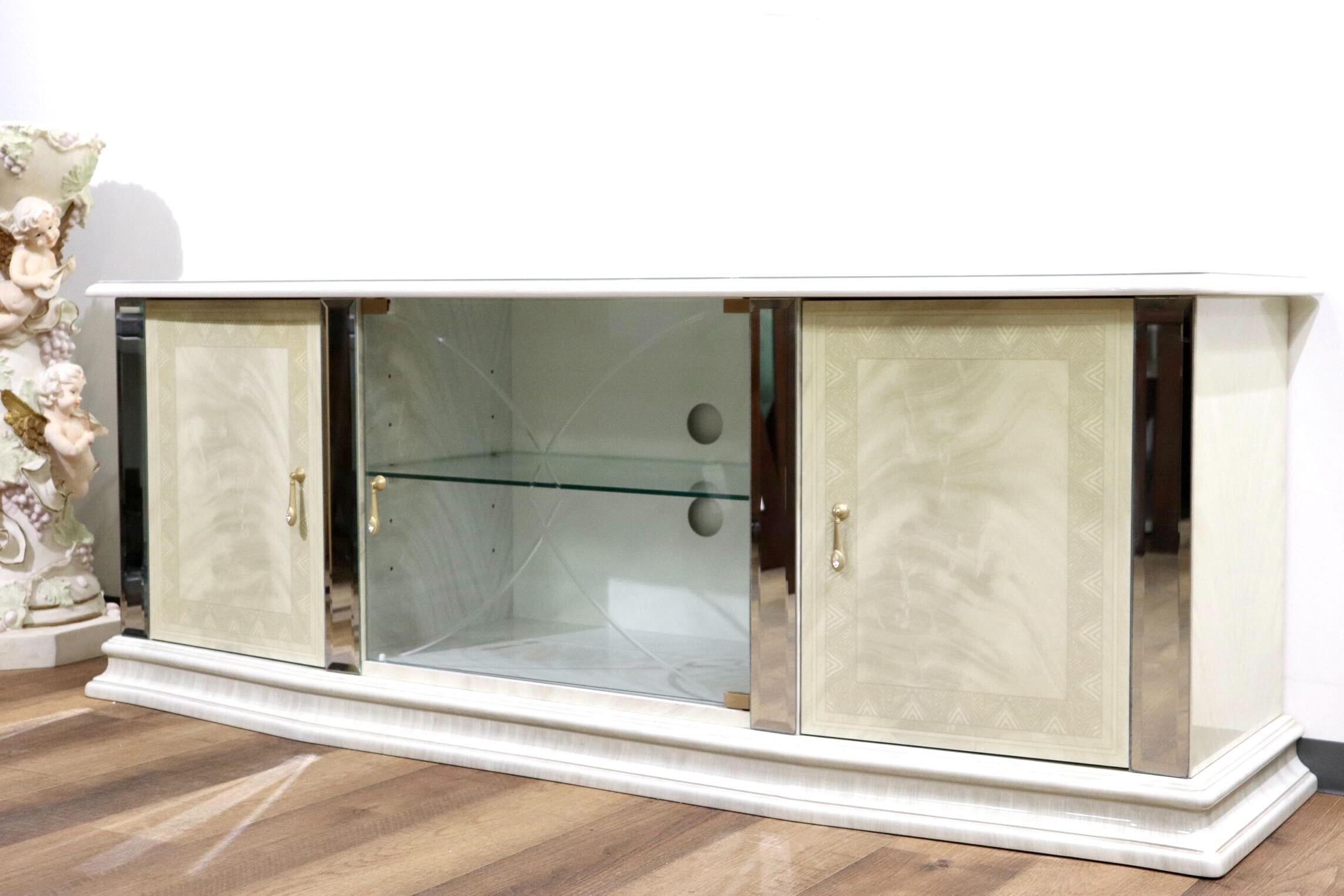 GMHN308○Eddi Rose / エディローズ イタリア製 TVボード AVボード リビングボード 姫系 エレガント クラシック 輸入家具 定価約22万