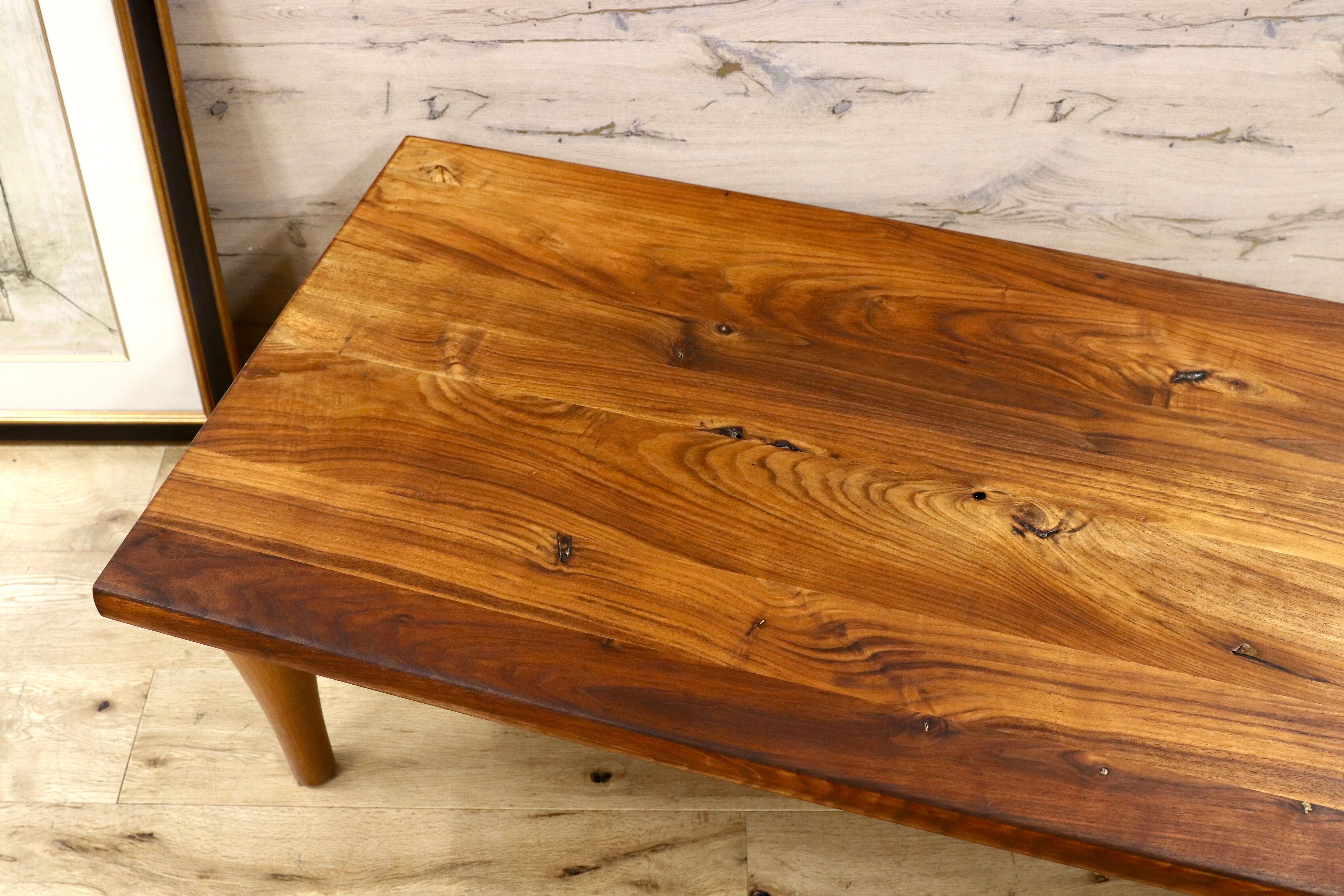 GMGS123○飛騨産業 / HIDA キツツキ SW107T 森のことば ウォールナット無垢材 センターテーブル リビングテーブル 北欧スタイル 約18.8万