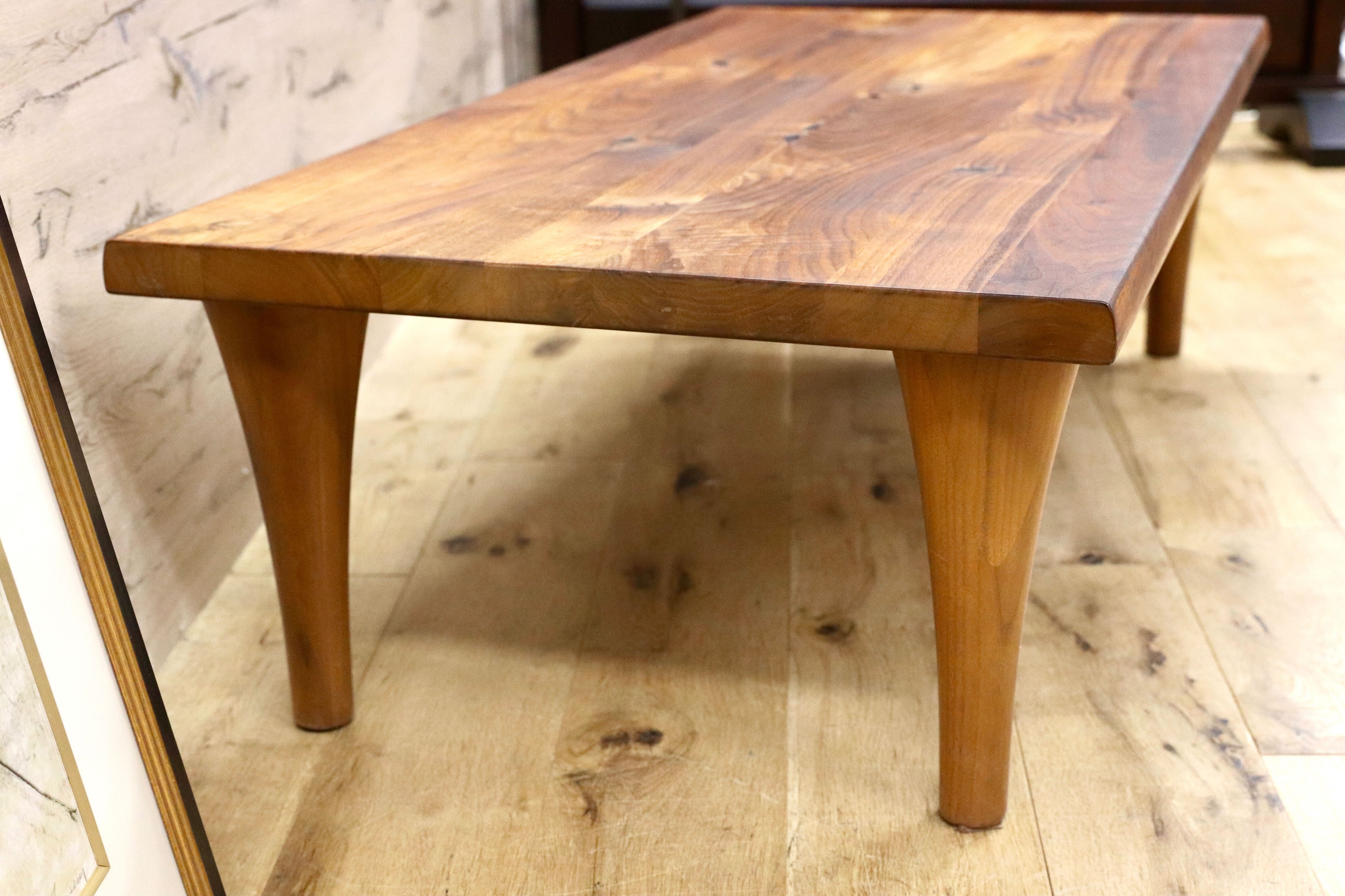 GMGS123○飛騨産業 / HIDA キツツキ SW107T 森のことば ウォールナット無垢材 センターテーブル リビングテーブル 北欧スタイル 約18.8万