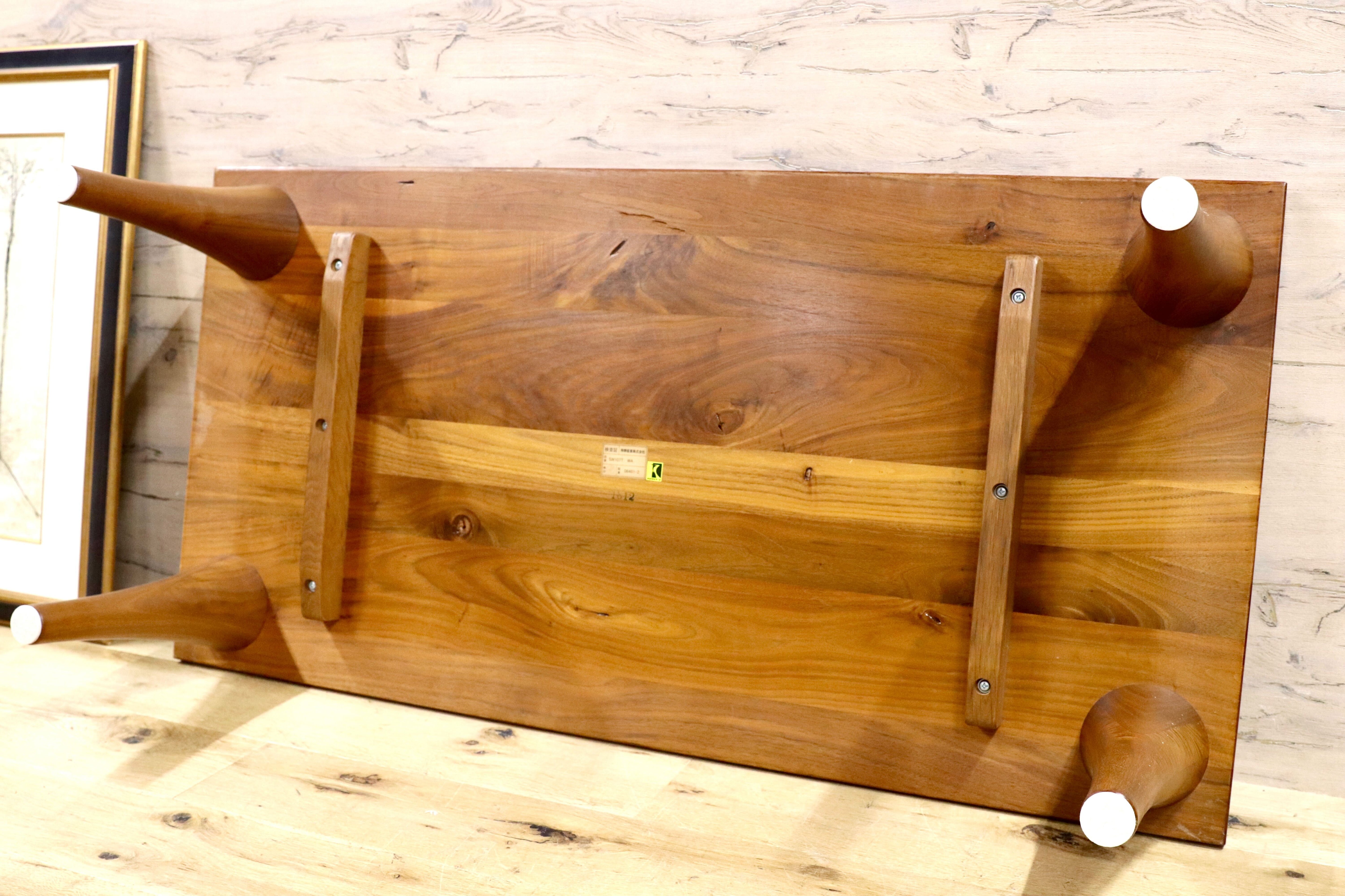 GMGS123○飛騨産業 / HIDA キツツキ SW107T 森のことば ウォールナット無垢材 センターテーブル リビングテーブル 北欧スタイル 約18.8万