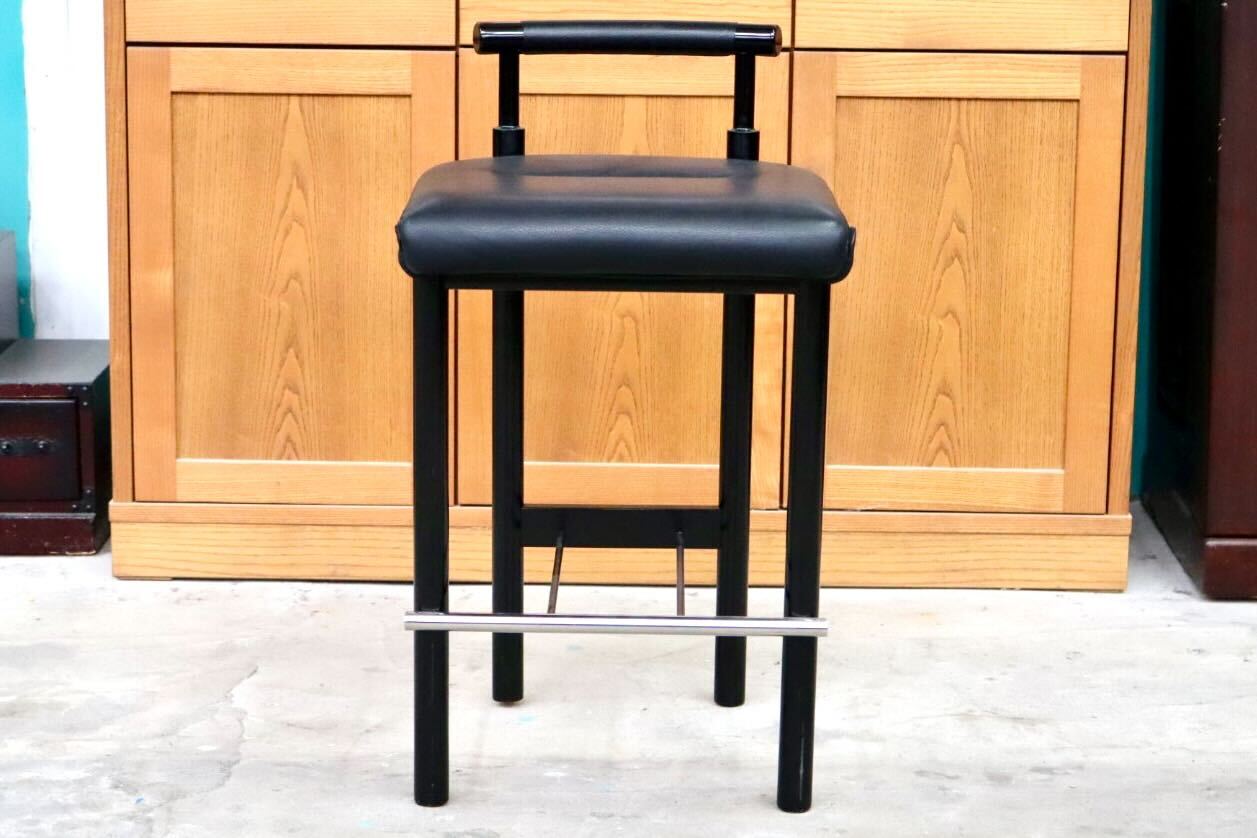 GMIS434D○モリシゲ / MORISHIGE カウンターチェア ハイチェア ハイスツール アームレスチェア 椅子 本革 天然木 漆 ブラック 国産家具