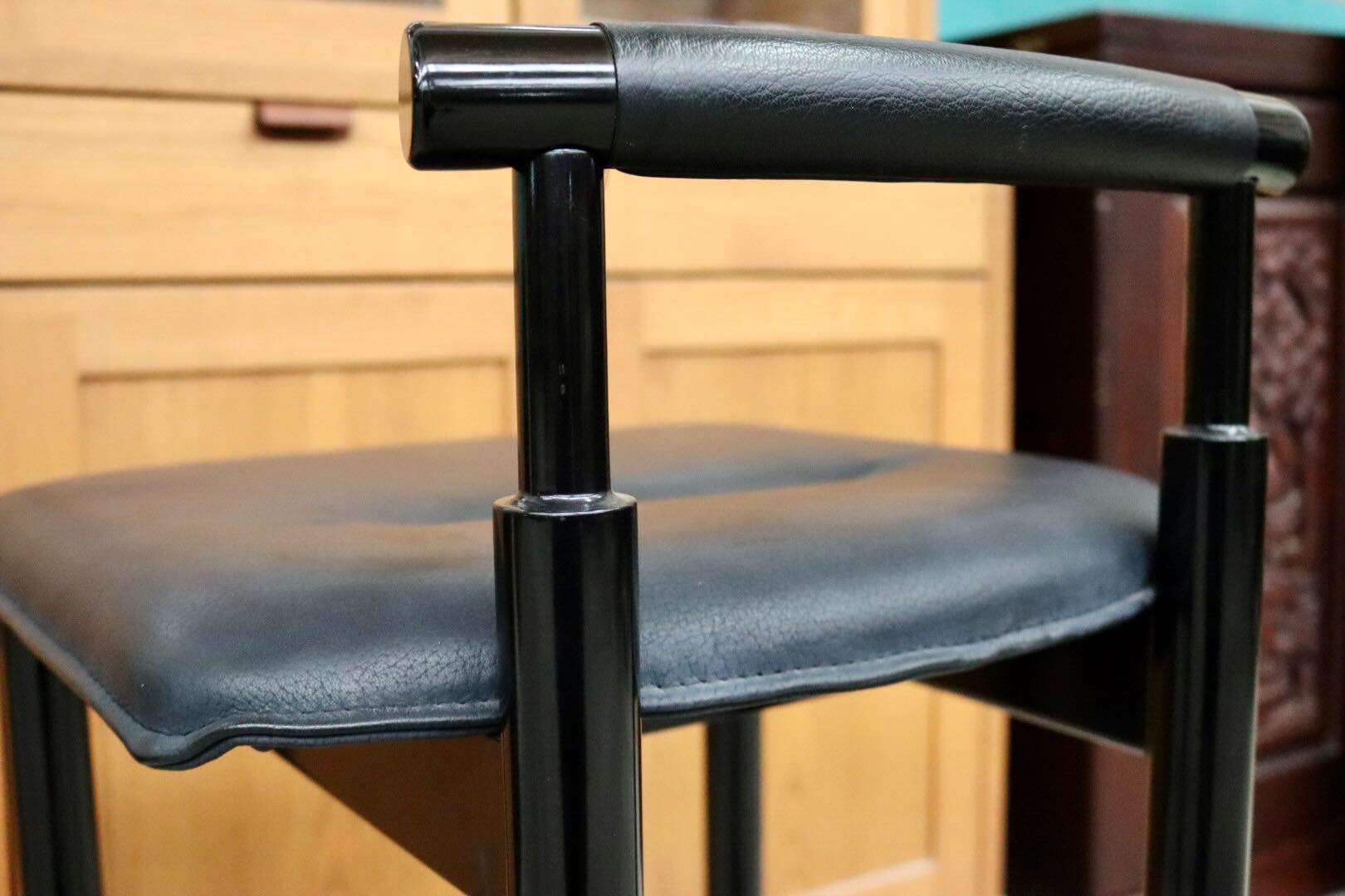 GMIS434D○モリシゲ / MORISHIGE カウンターチェア ハイチェア ハイスツール アームレスチェア 椅子 本革 天然木 漆 ブラック 国産家具