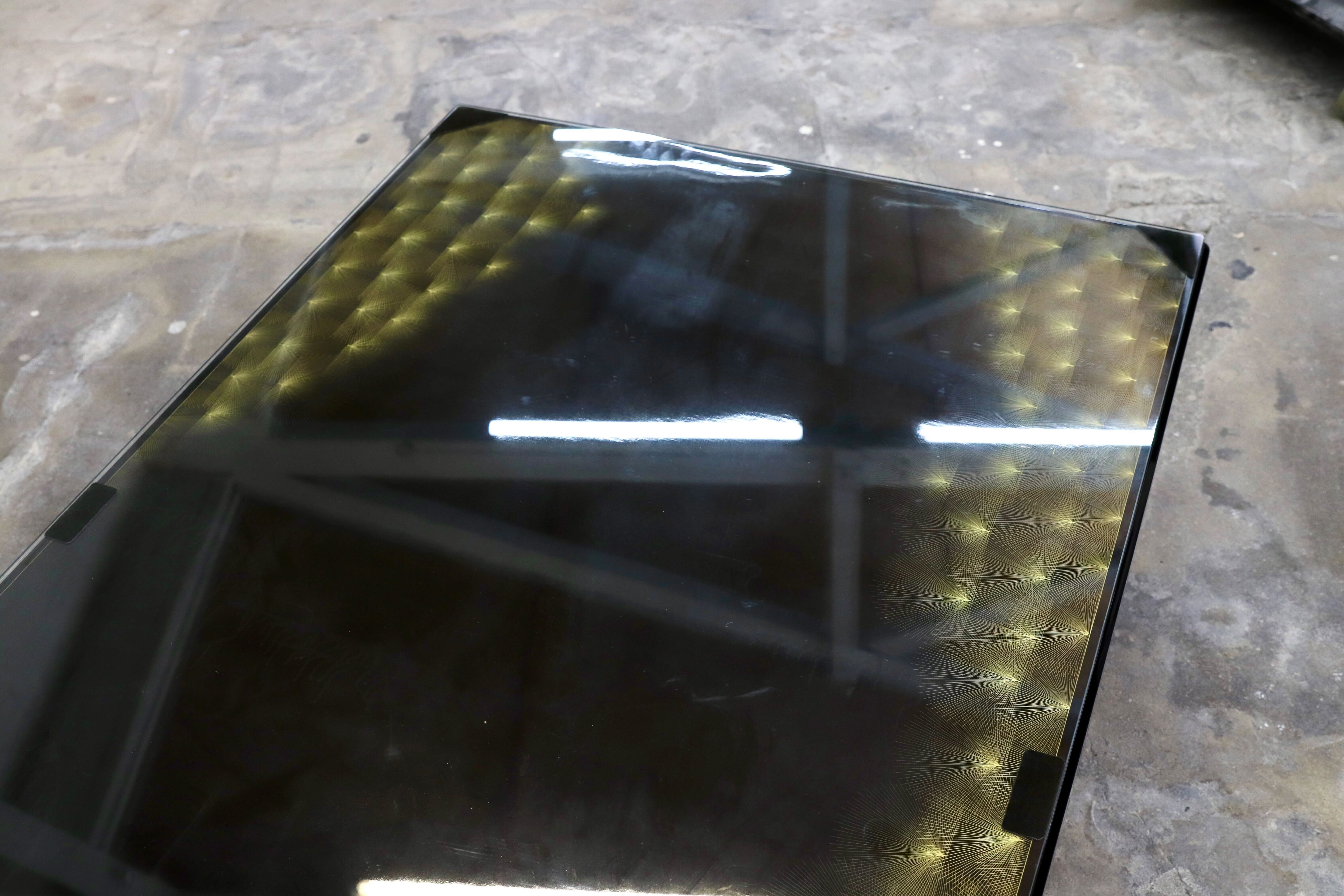 GMIS284○輪島塗 沈金師 福光満穂作 座卓 センターテーブル ローテーブル 和室 座敷 ローテーブル 和モダン 最高級