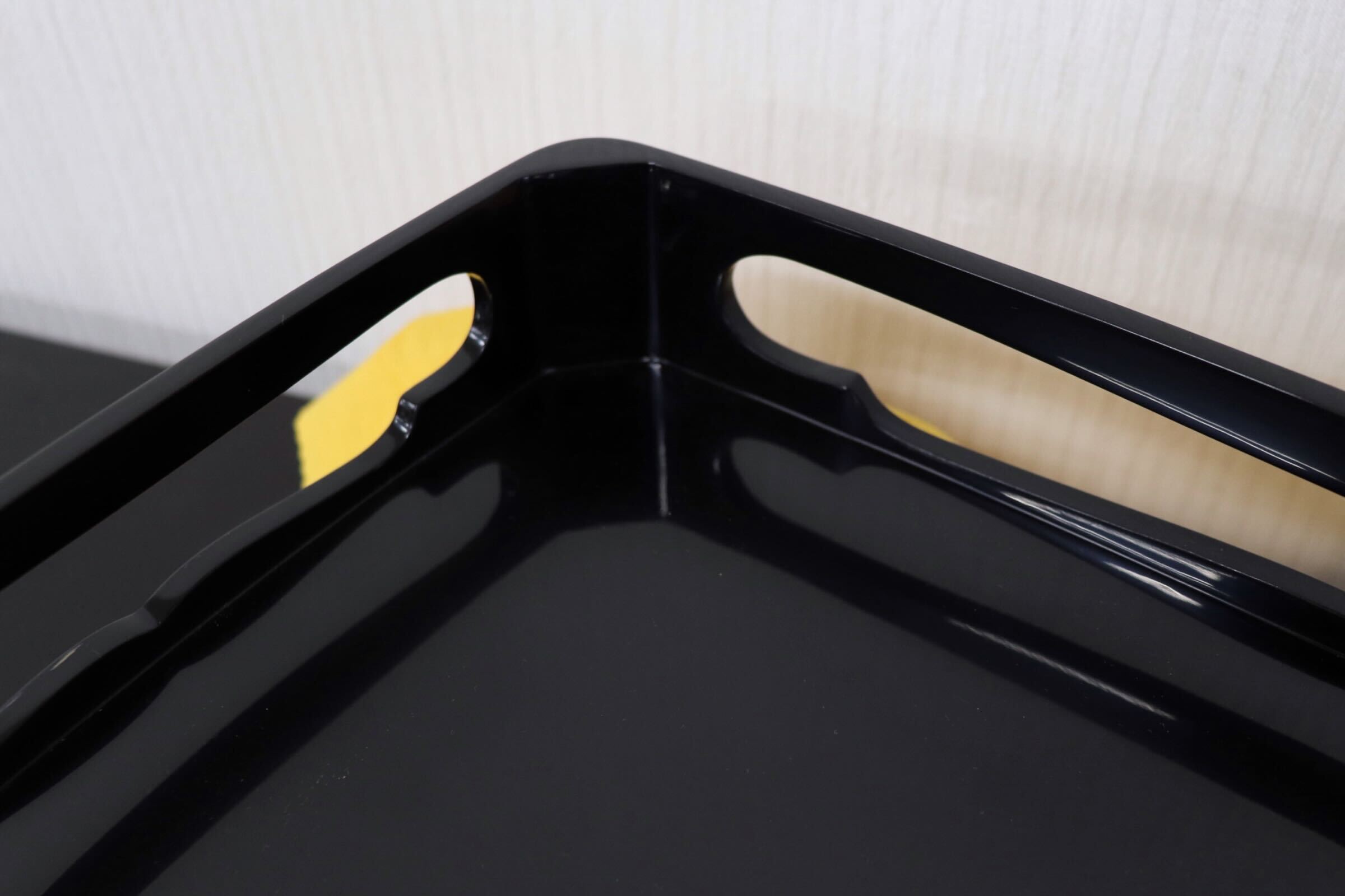 GMFH185A○輪島塗り お膳 盆 和善 トレイ 黒塗り 御会席膳 若松 伝統工芸 美品