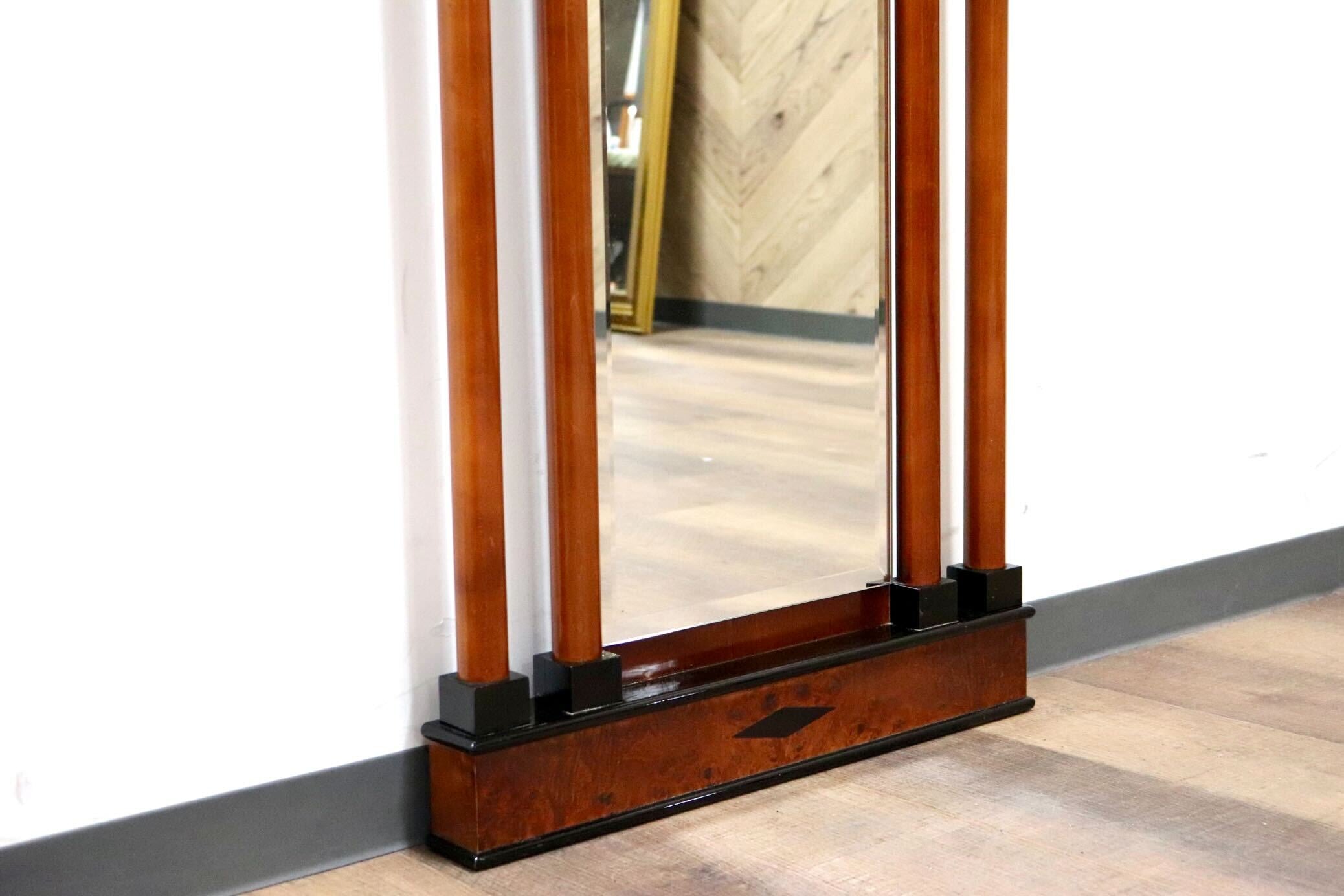 GMGN163A○イタリア製 最高級 鏡 ウォールミラー 姿見 壁掛け式 バーズアイメープル 象嵌細工 クラシック エレガント アンティーク 展示品