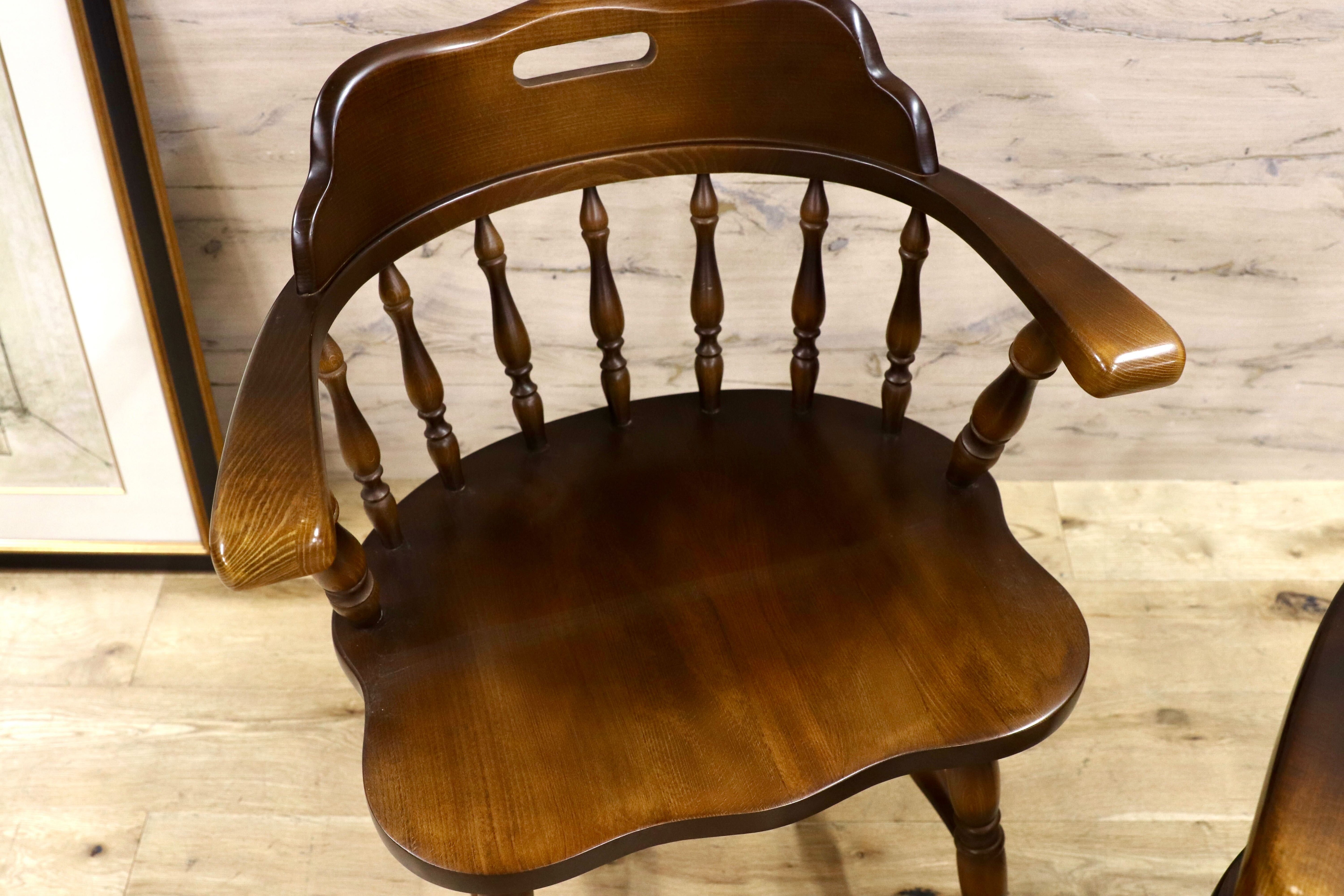 GMGS308A○飛騨産業 / HIDA キツツキ ウィンザーチェア キャプテンチェア ダイニングチェア 2脚セット 椅子 カントリー ブナ材 約16万