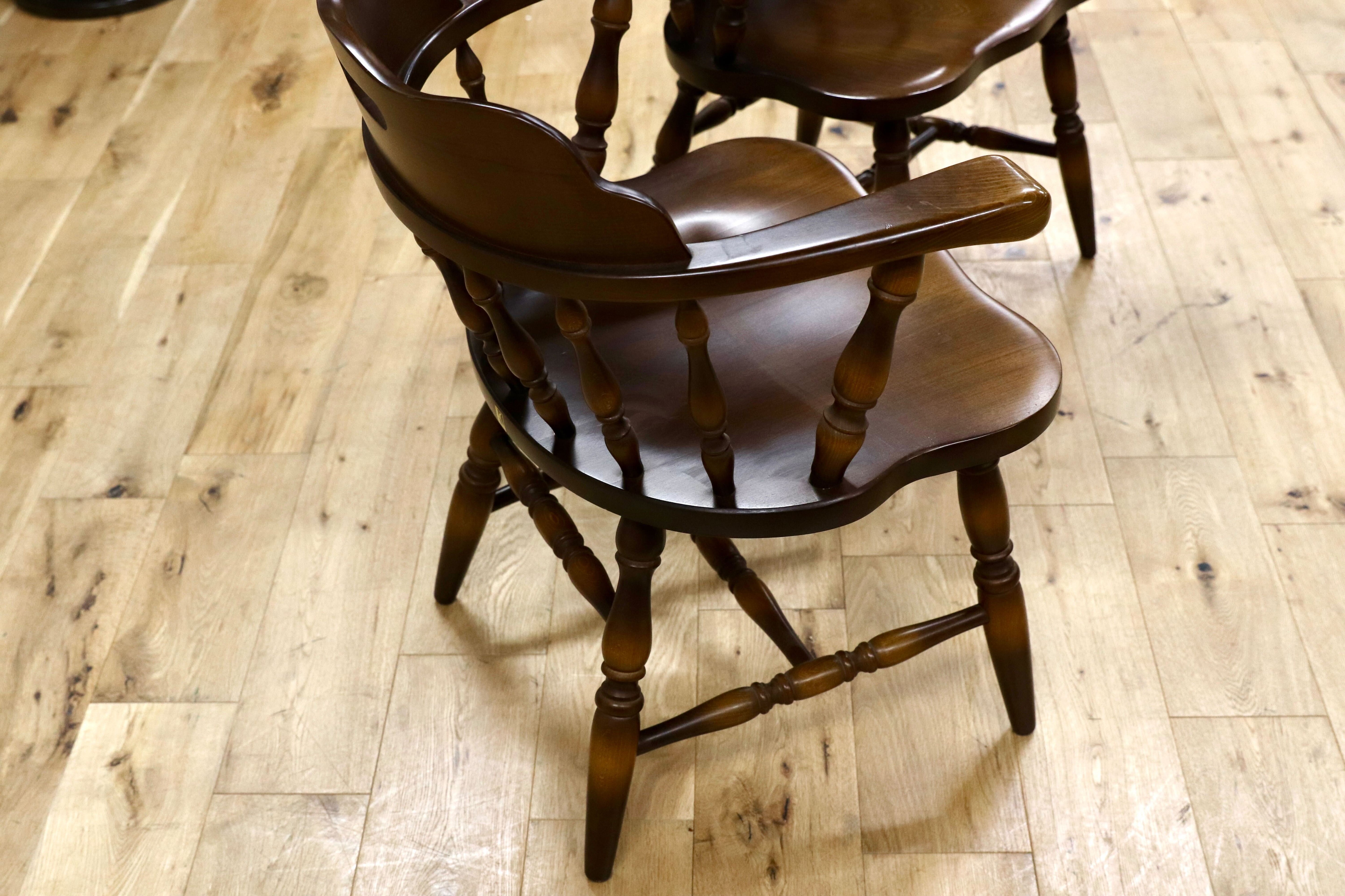 GMGS308A○飛騨産業 / HIDA キツツキ ウィンザーチェア キャプテンチェア ダイニングチェア 2脚セット 椅子 カントリー ブナ材 約16万