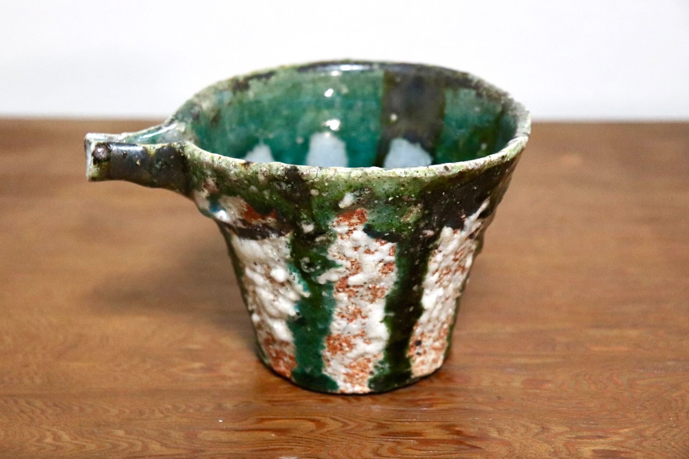 GMIO456A○千代市陶房 清水万佐年 丹波焼 片口 陶器 丹波篠山 伝統工芸 未使用