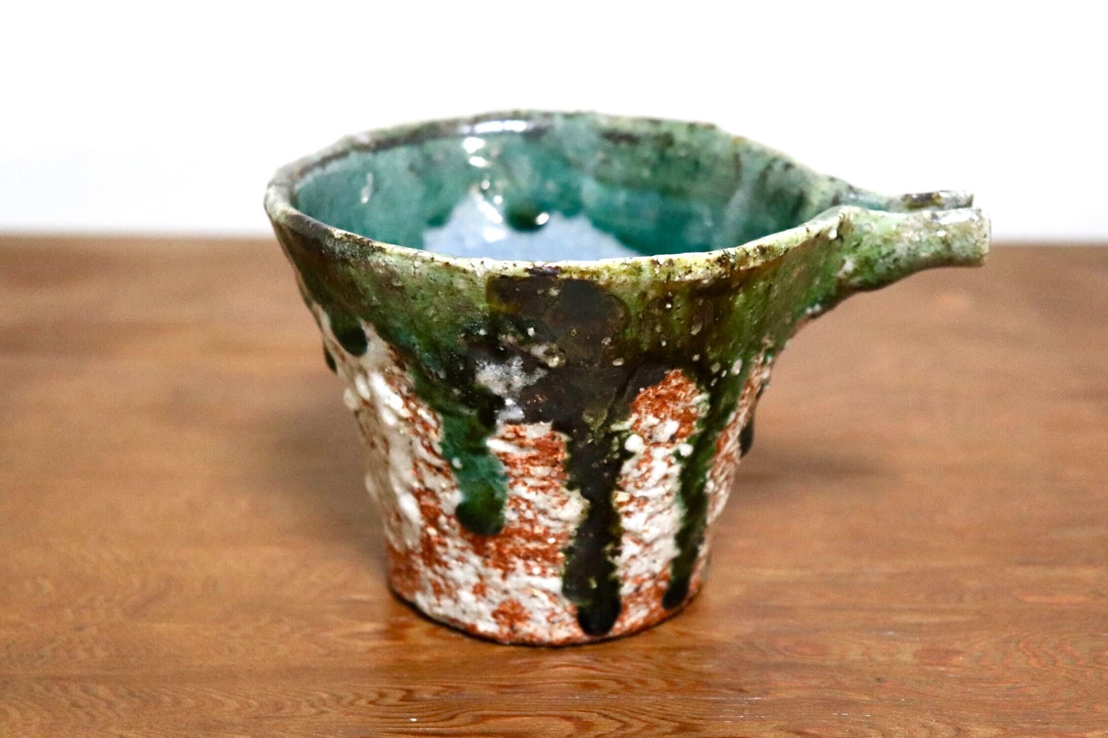 GMIO456A○千代市陶房 清水万佐年 丹波焼 片口 陶器 丹波篠山 伝統工芸 未使用