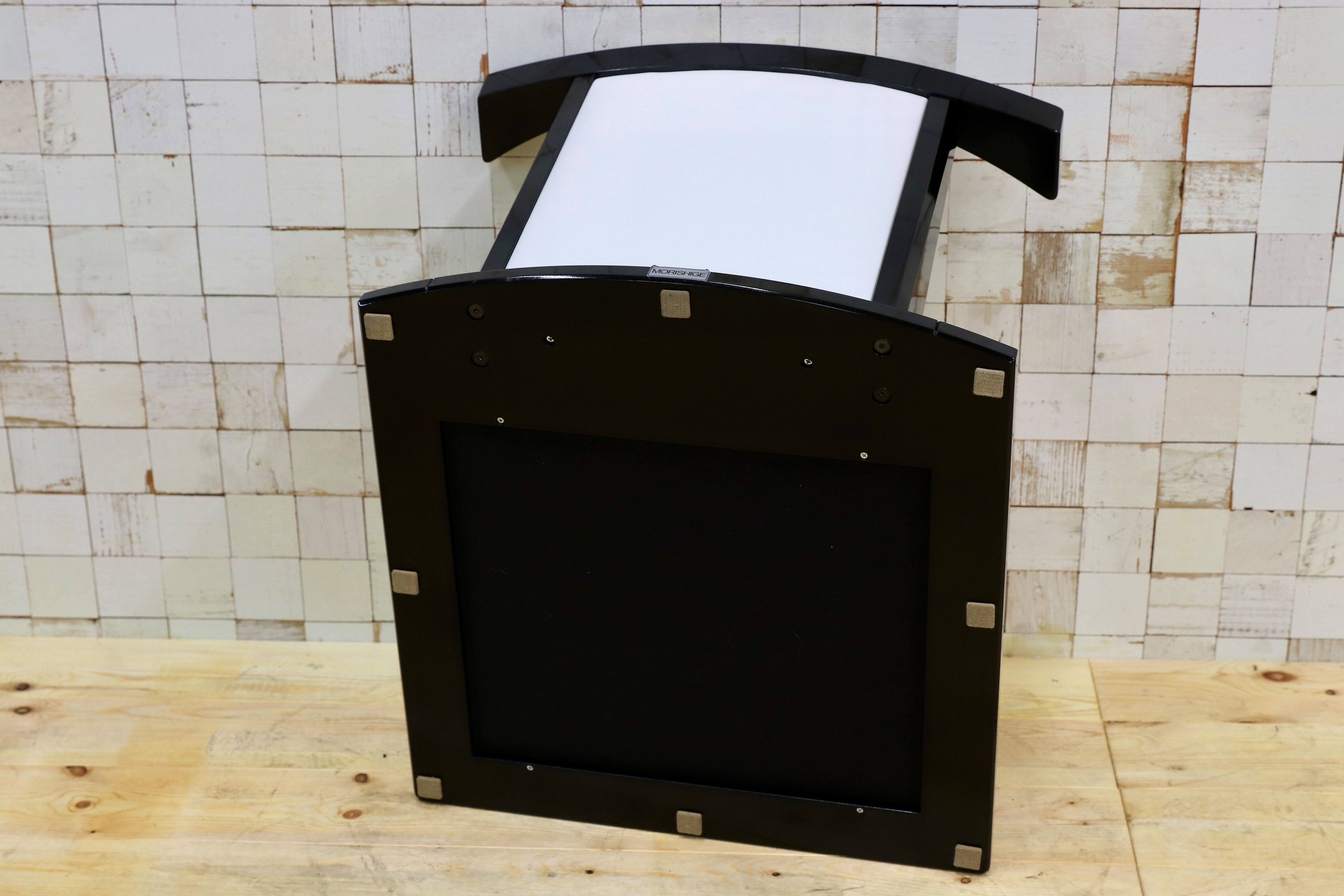 GMHO35○モリシゲ / MORISHIGE 水葉 座椅子 白 合皮 レザー 低座椅子 国産家具 最高級 IDC大塚家具 展示品