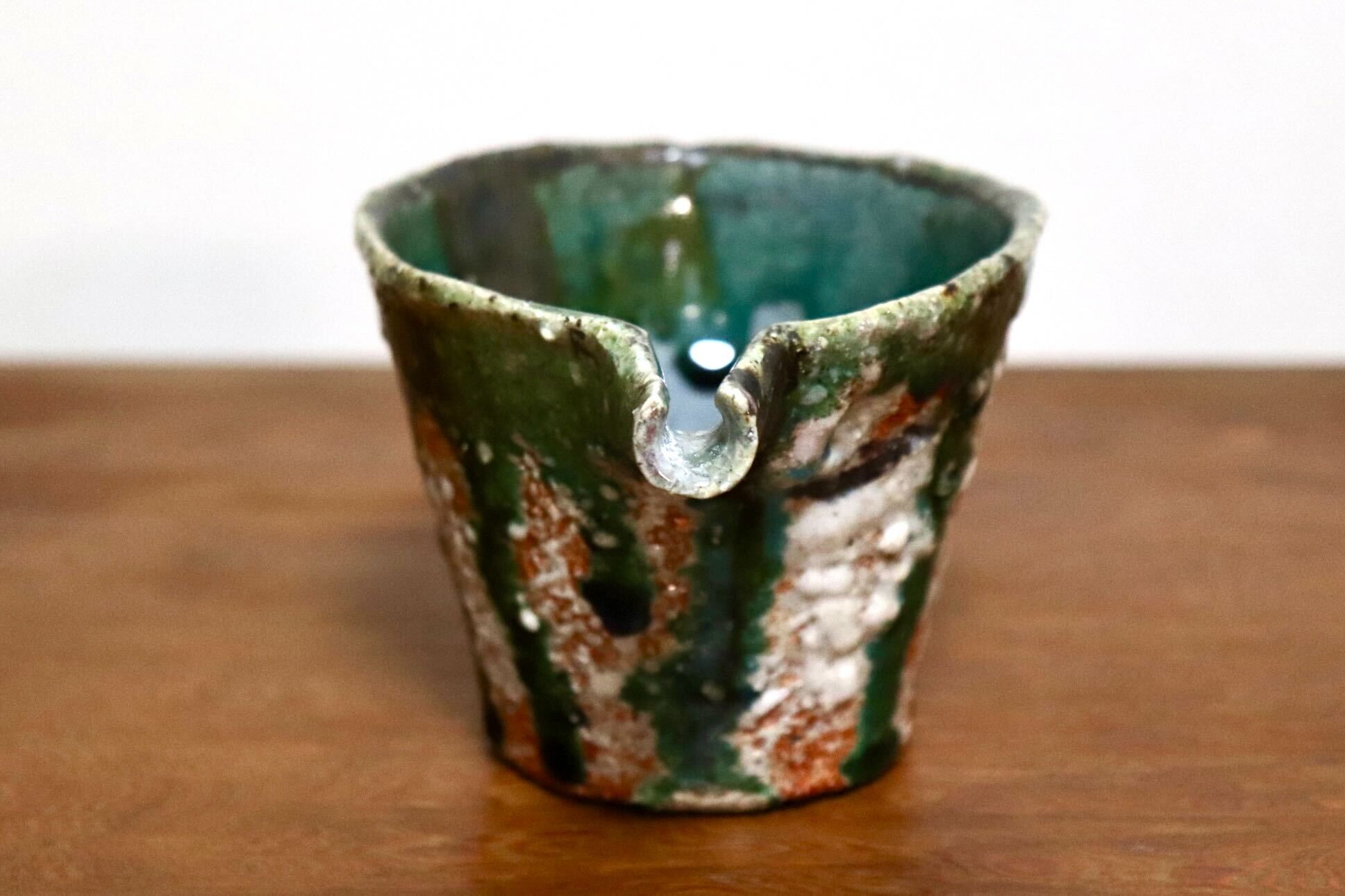 GMIO456A○千代市陶房 清水万佐年 丹波焼 片口 陶器 丹波篠山 伝統工芸 未使用