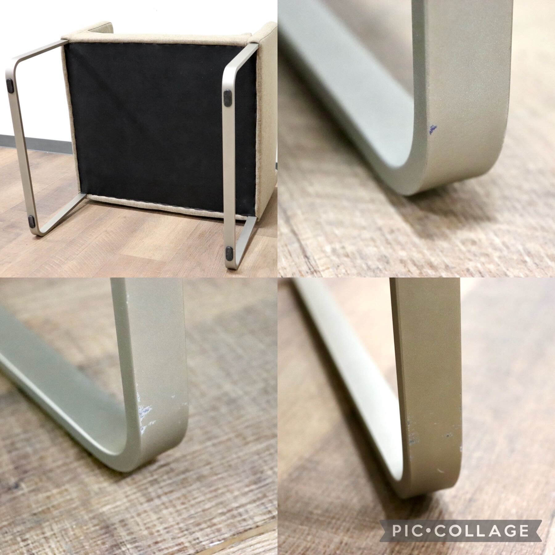 GMGH384○arflex / アルフレックス PALA ダイニングチェア サイドチェア アームチェア ファブリック 植木莞爾 モダン 定価約15万 展示品