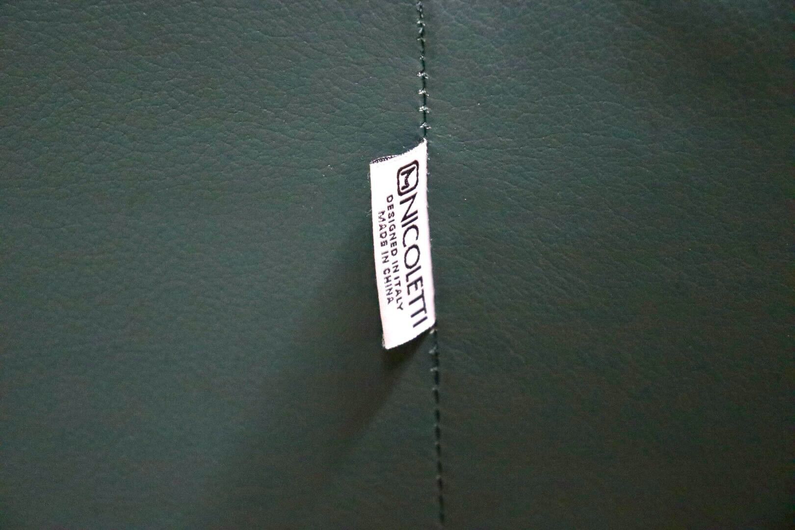 GMHH91B○NICOLETTI / ニコレッティ 2人掛けソファ ラブソファ 長椅子 本革 グリーン イタリアモダン 応接 IDC大塚家具 約30万