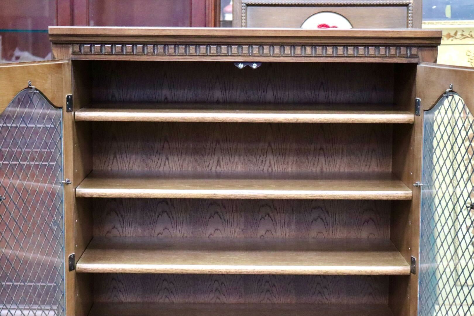 GMIS437B○コスガ / KOSUGA キャビネット サイドボード リビングボード チェスト 書棚 オーク材 ガラス扉 クラシック レトロ