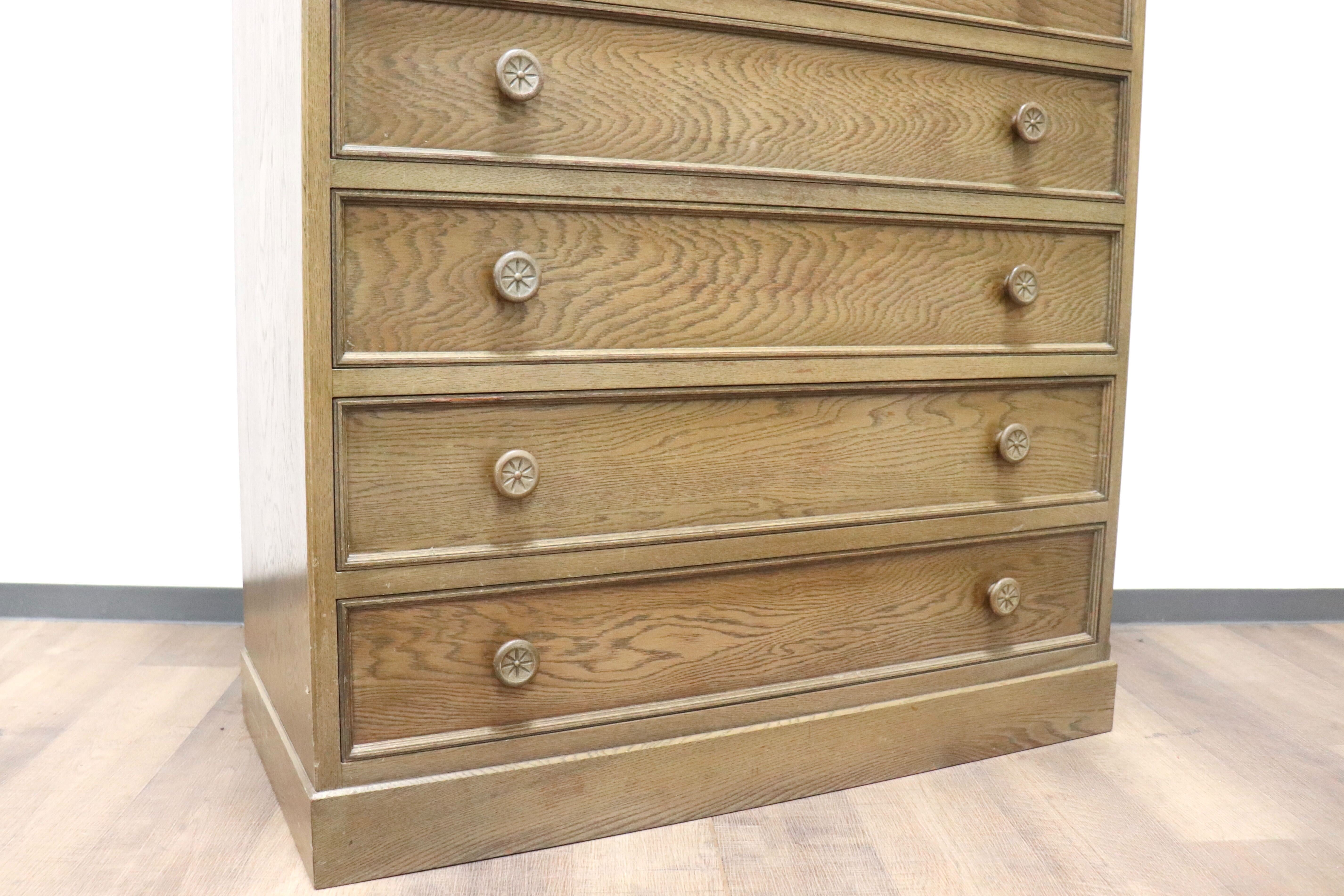 GMGH493○神戸家具 洋家具 7段チェスト 整理タンス 収納家具 彫刻 オーク材 クラシカル 和製ヴィンテージ アンティーク 検)永田良介商店