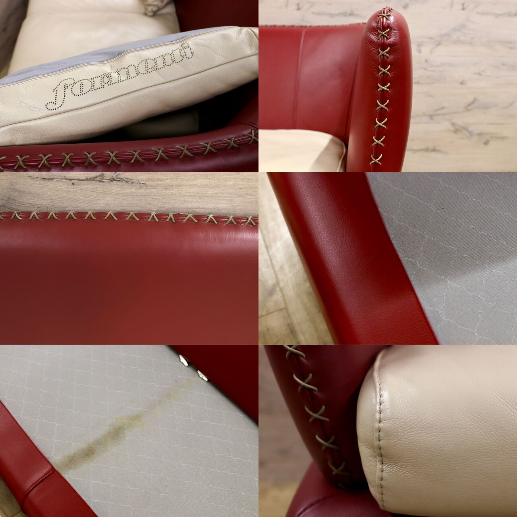 GMHK102○Formenti / フォルメンティ 2人掛けソファ ラブソファ イタリア製 本革 最高級 モダン 稀少 定価約100万 検)cassina b&b arflex