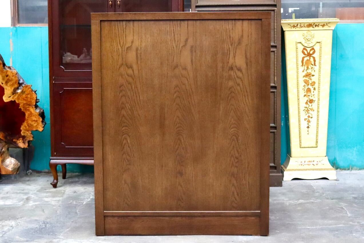 GMIS437B○コスガ / KOSUGA キャビネット サイドボード リビングボード チェスト 書棚 オーク材 ガラス扉 クラシック レトロ