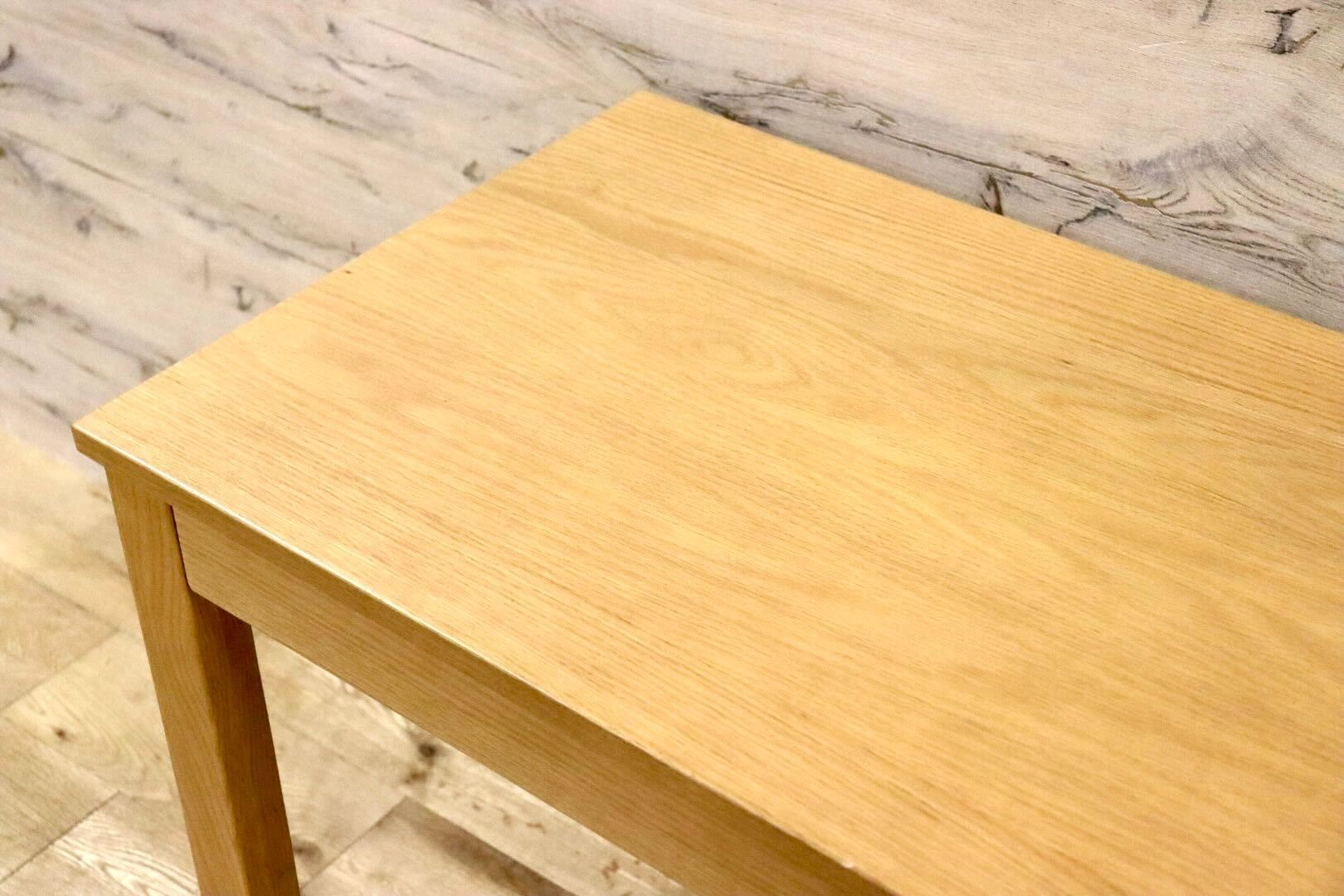 GMHN15○浜本工芸 / HAMAMOTO 学習机 勉強机 パソコンデスク コンソールデスク 作業台 楢材 無垢 ナチュラル 定価約7.8万 美品