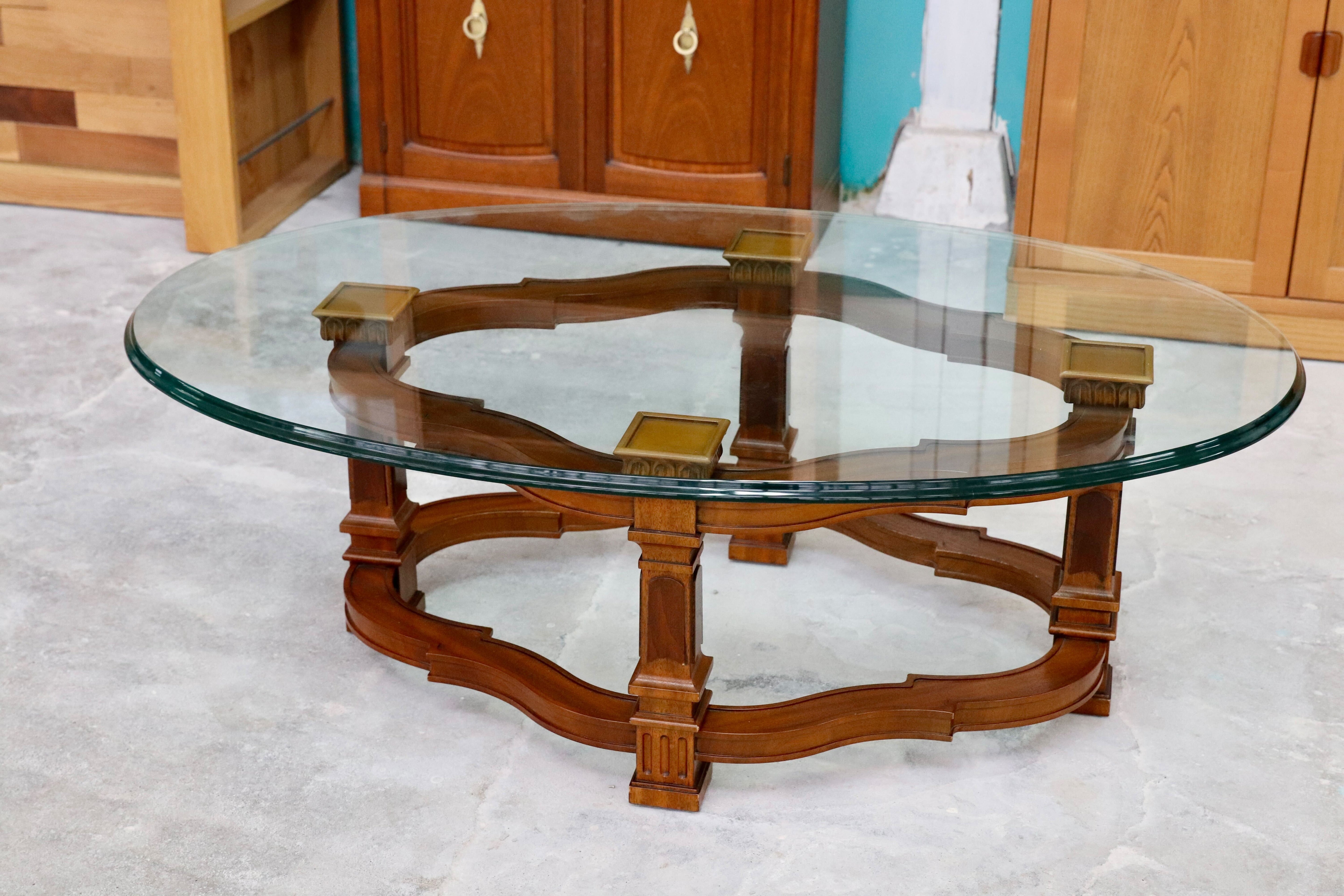 GMHO40○DREXEL HERITAGE / ドレクセルヘリテイジ フランチェスカ センターテーブル リビングテーブル ガラステーブル 約48万