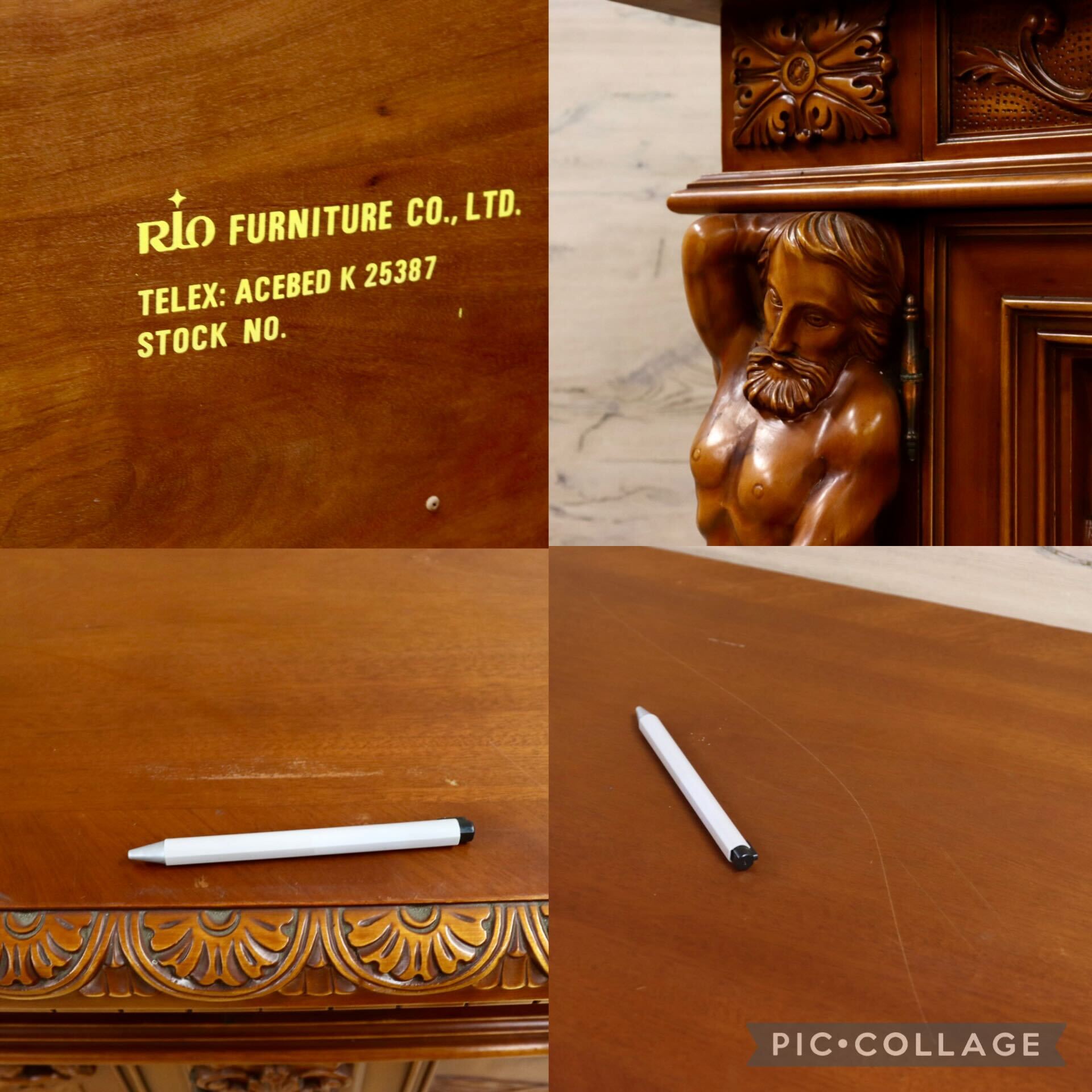 GMIS218○RIO FURNITURE / リオファニチャー イタリア製 最高級 サイドボード リビングボード ロココ クラシック アンティーク 約150万