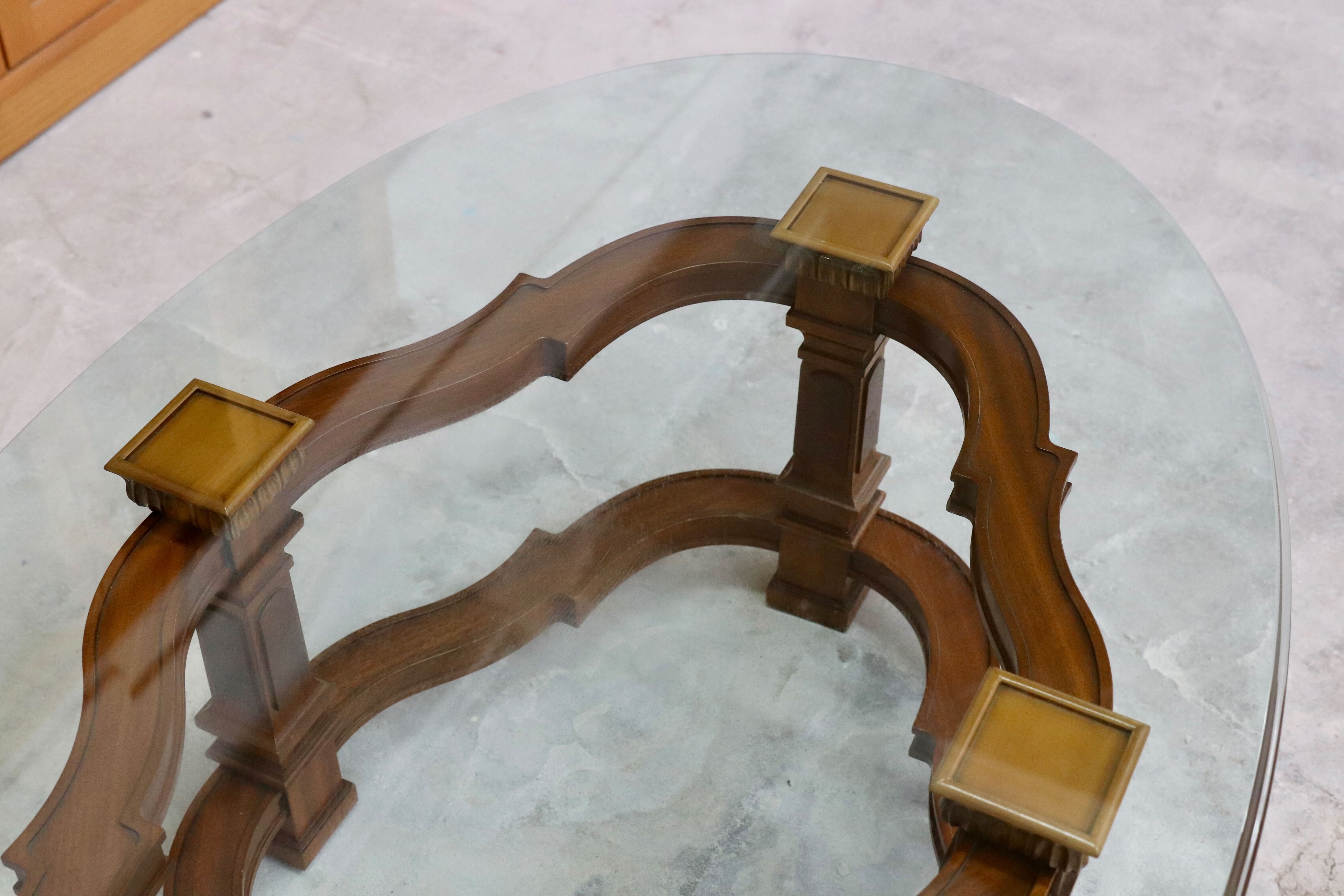 GMHO40○DREXEL HERITAGE / ドレクセルヘリテイジ フランチェスカ センターテーブル リビングテーブル ガラステーブル 約48万