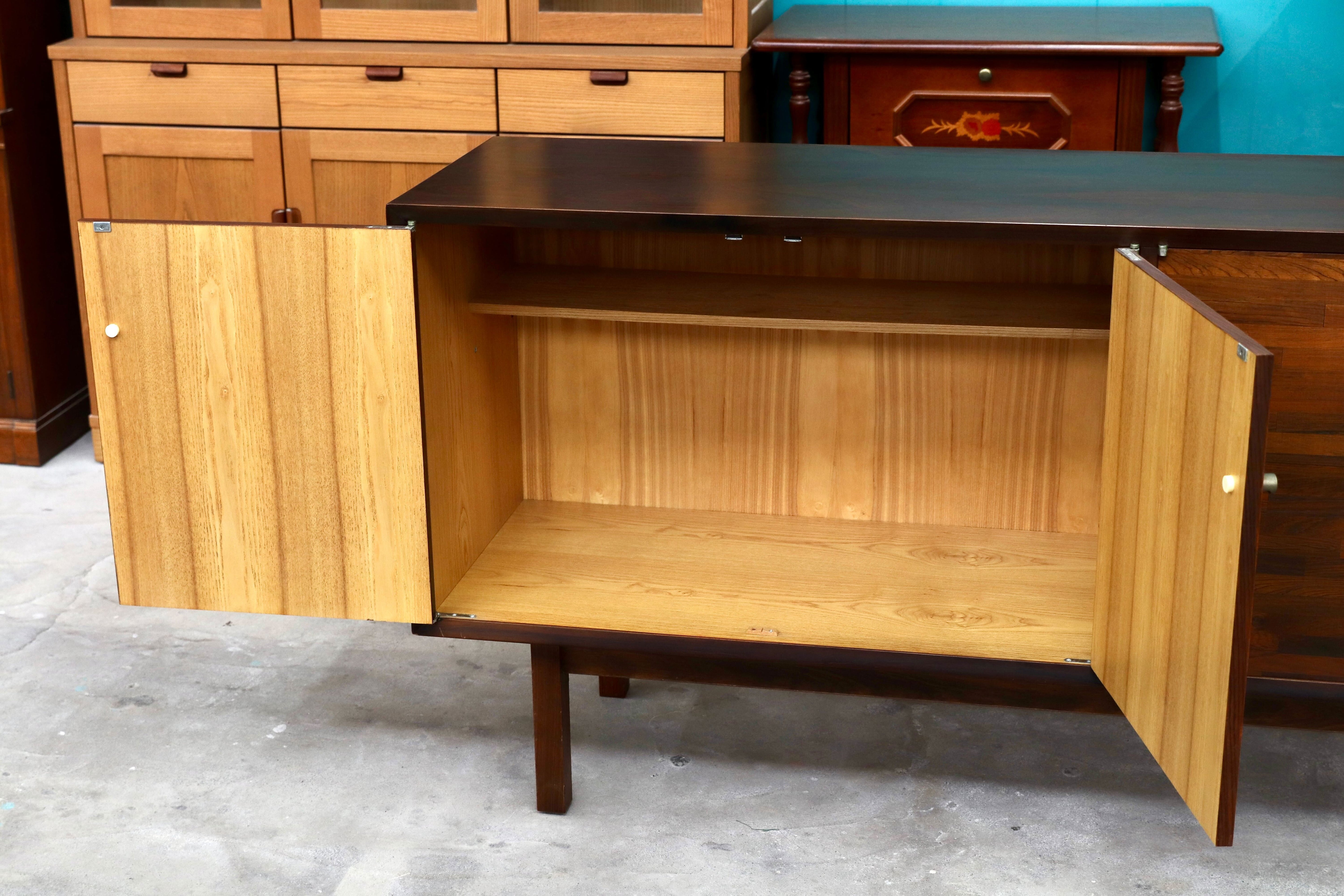 GMIK44○オールドカリモク karimoku ローズウッド サイドボード リビングボード 収納家具 年代物 ヴィンテージ