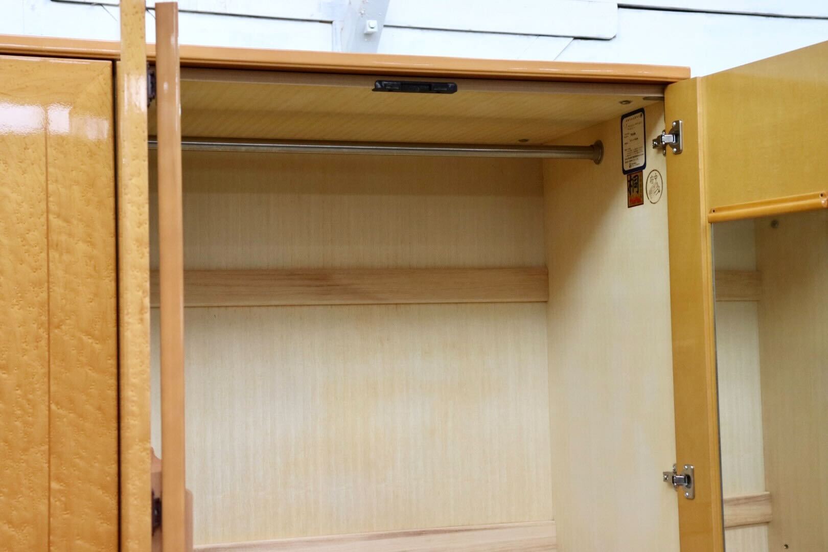 GMIK365B○松岡家具 シャンドール 最高級 ワードローブ 洋服タンス クローゼット バーズアイメープル 府中家具 桐 IDC大塚家具 約55万