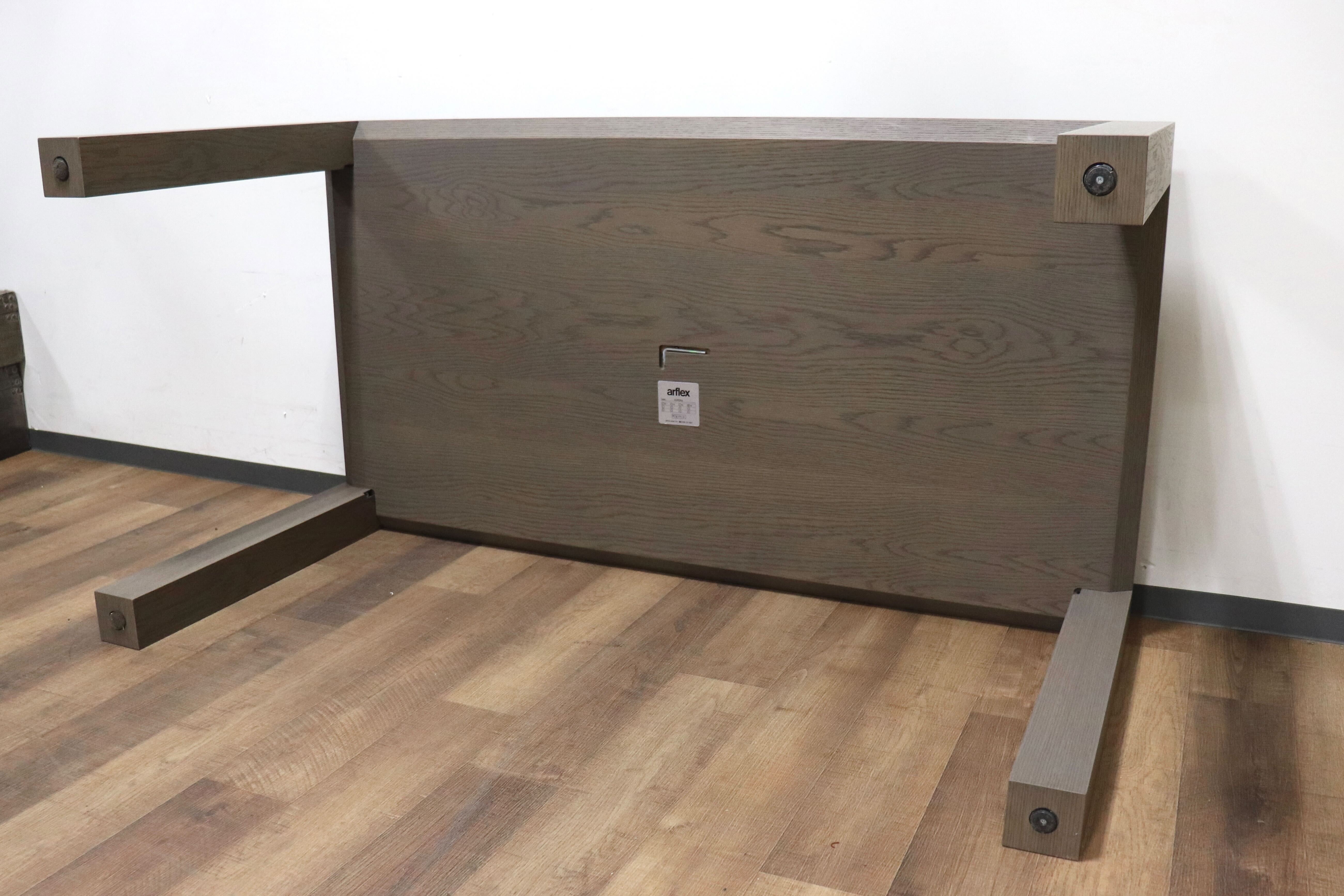 GMHN136○arfrex / アルフレックス AURORA アウロラ ダイニングテーブル 食卓テーブル グレイオーク モダン シンプル 定価約26万 展示品