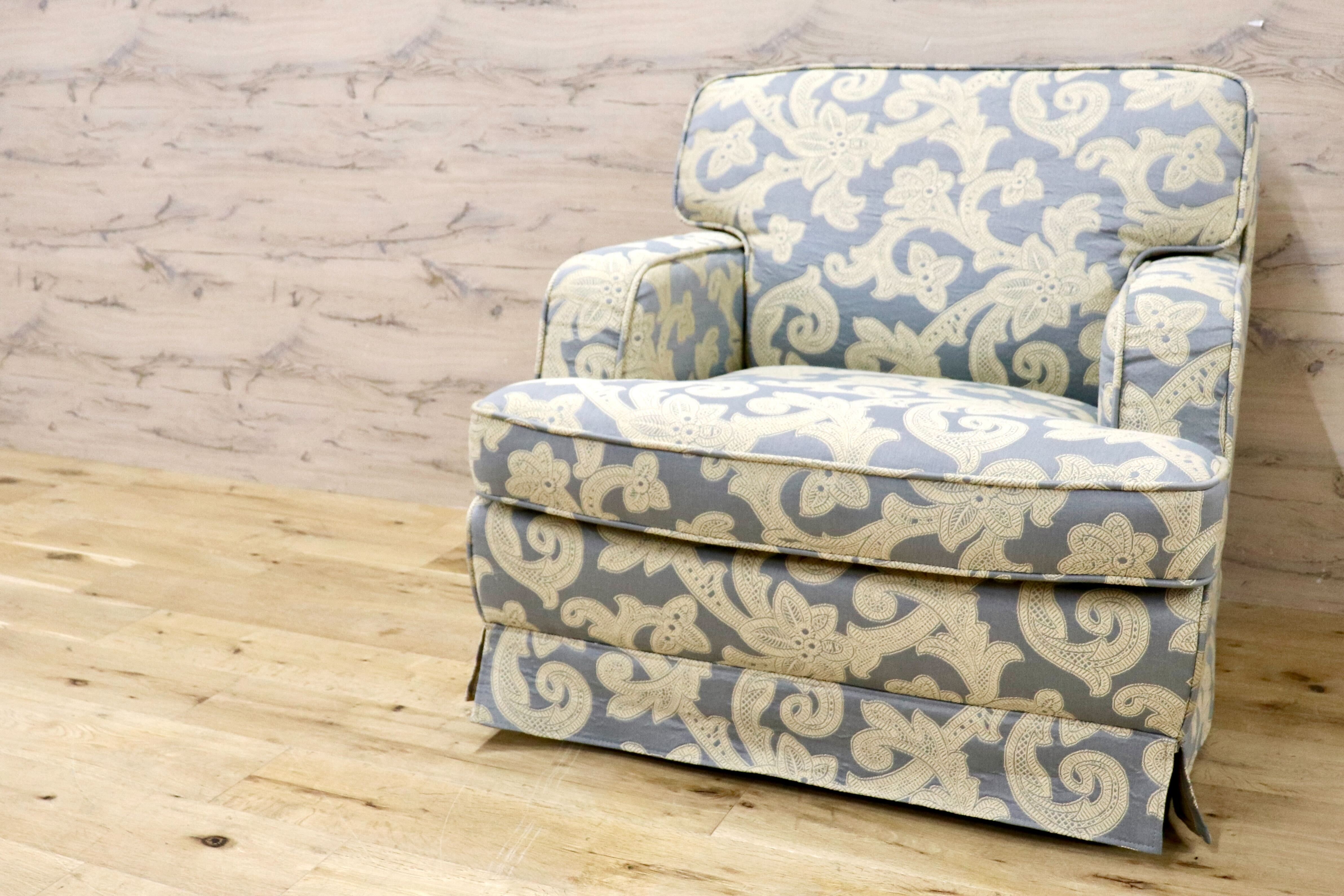 GMHS506F○CONDE HOUSE / カンディハウス インテリアセンター 北海道旭川 シングルソファ ファブリック 一人掛けソファ 水色 国産家具