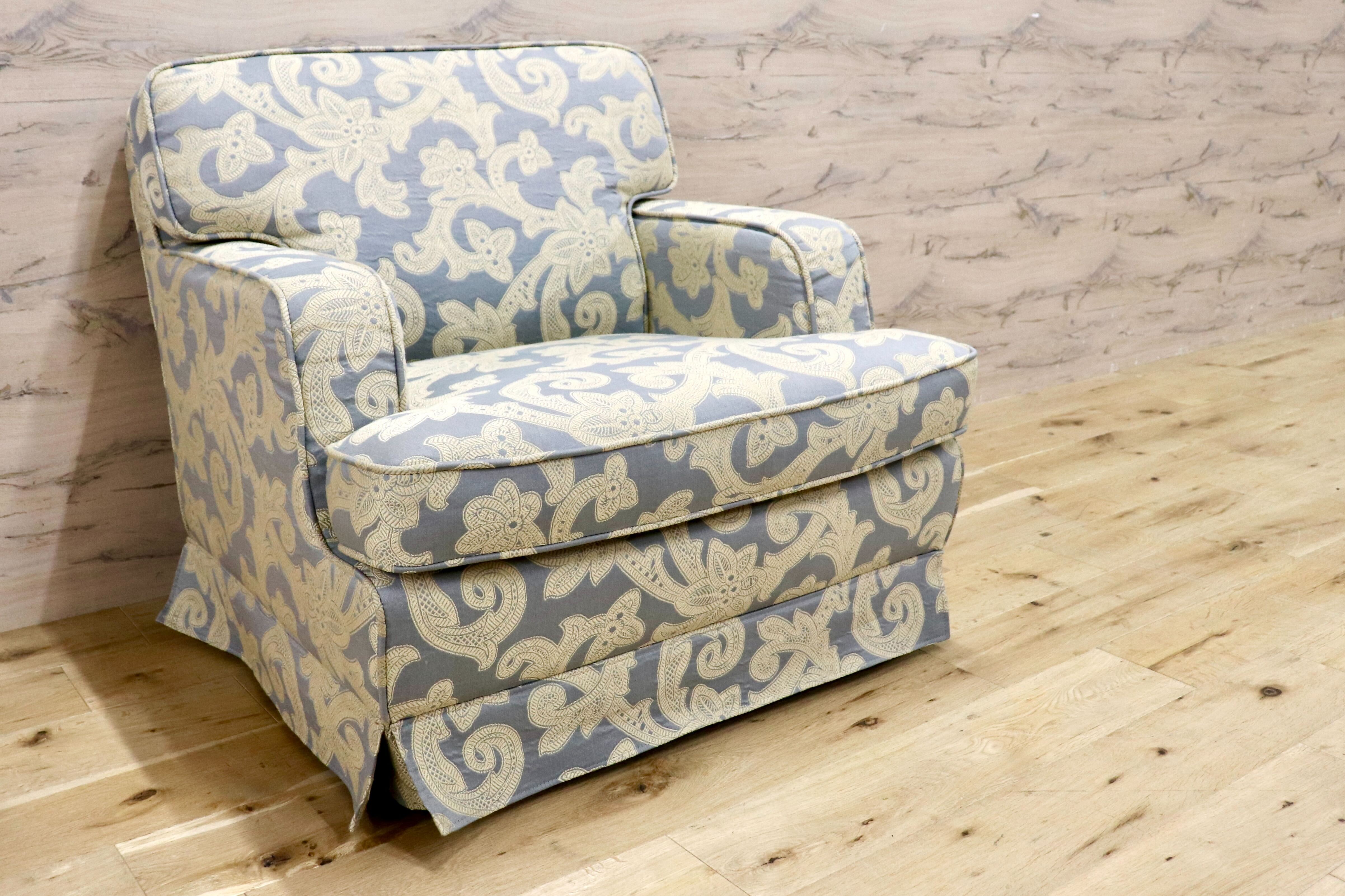 GMHS506F○CONDE HOUSE / カンディハウス インテリアセンター 北海道旭川 シングルソファ ファブリック 一人掛けソファ 水色 国産家具