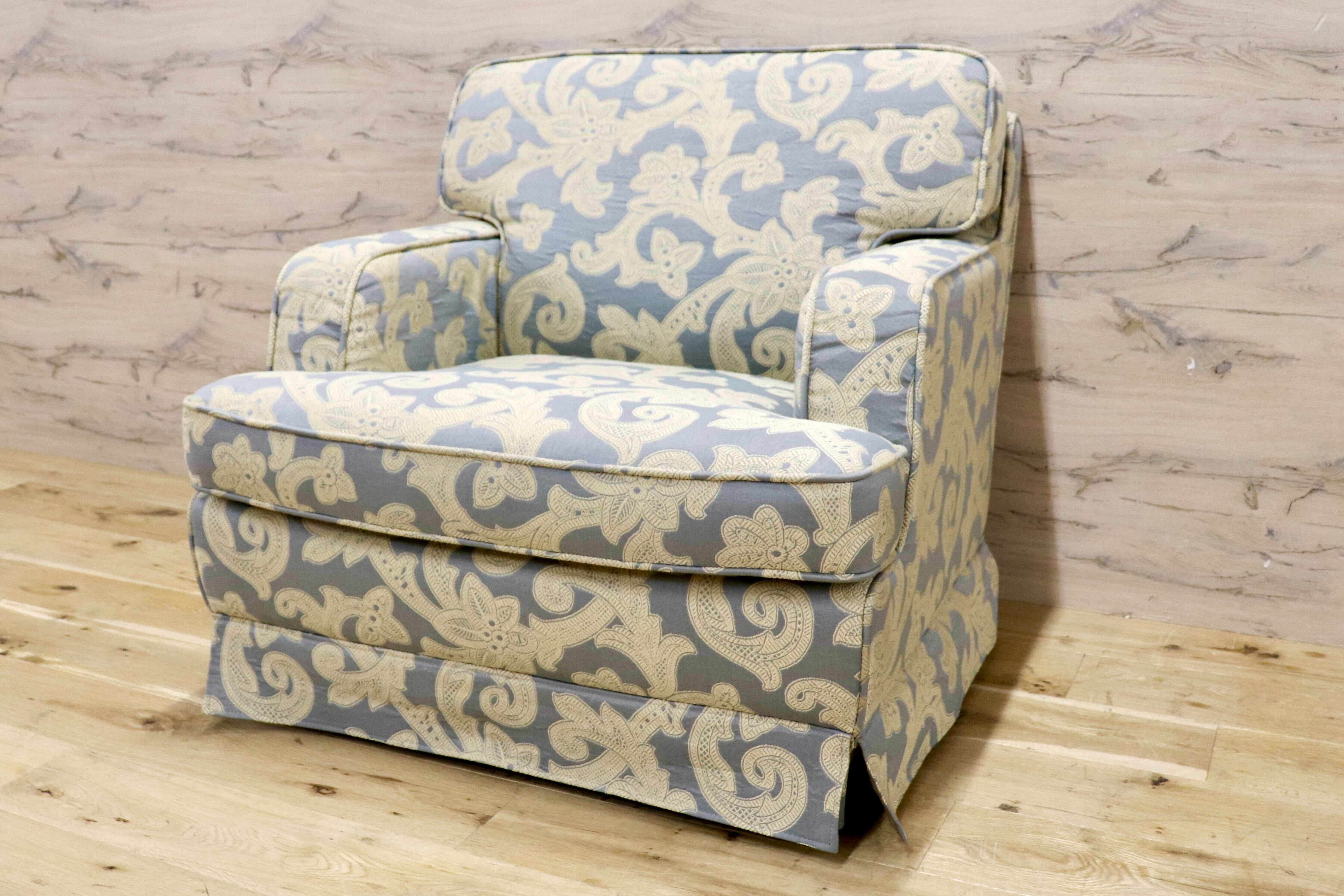 GMHS506F○CONDE HOUSE / カンディハウス インテリアセンター 北海道旭川 シングルソファ ファブリック 一人掛けソファ 水色 国産家具