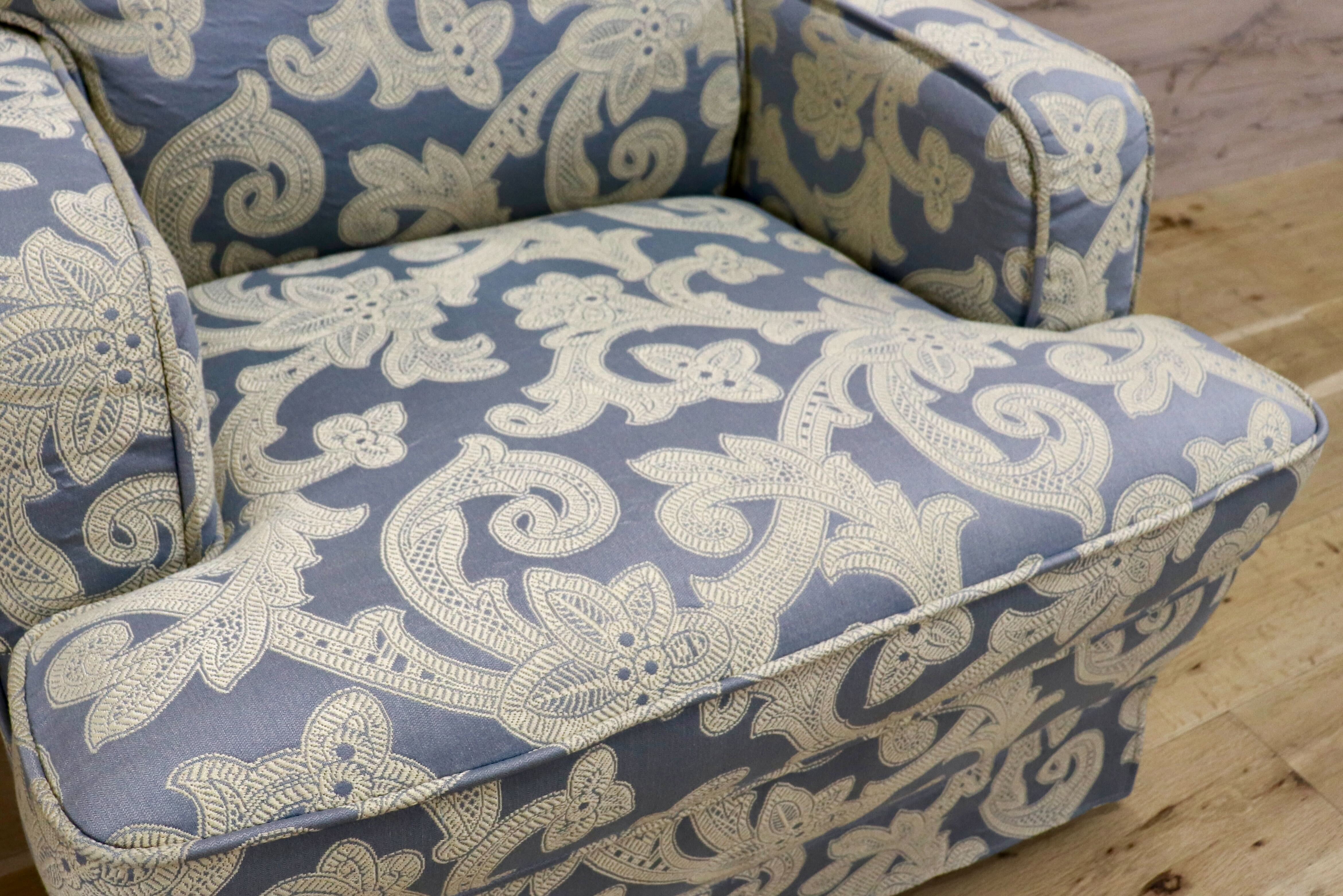 GMHS506F○CONDE HOUSE / カンディハウス インテリアセンター 北海道旭川 シングルソファ ファブリック 一人掛けソファ 水色 国産家具