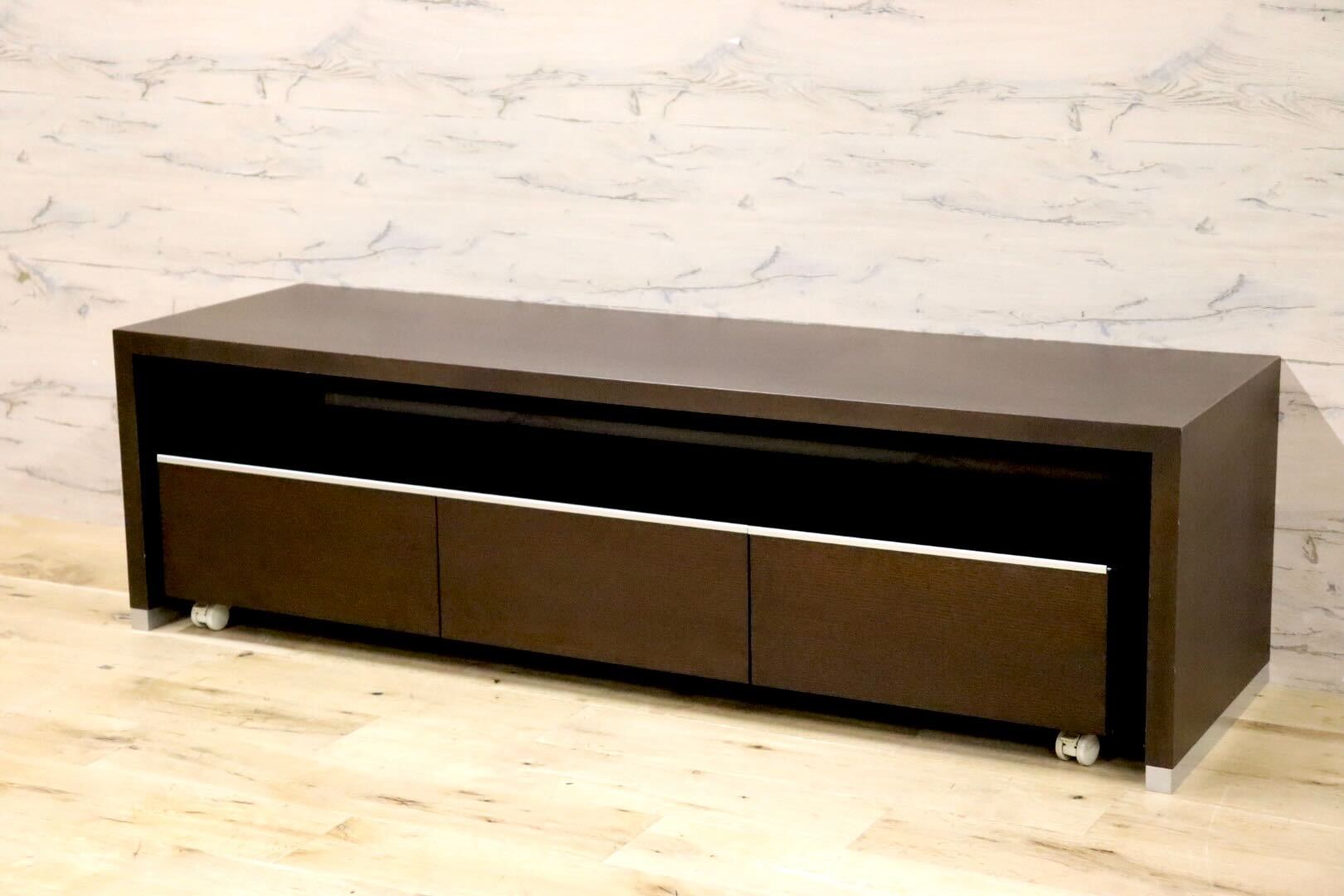 GMHS15○TVボード AVボード ローボード リビング収納 ダークブラウン スタイリッシュ モダン 検)アルモニア アクタス カリモク