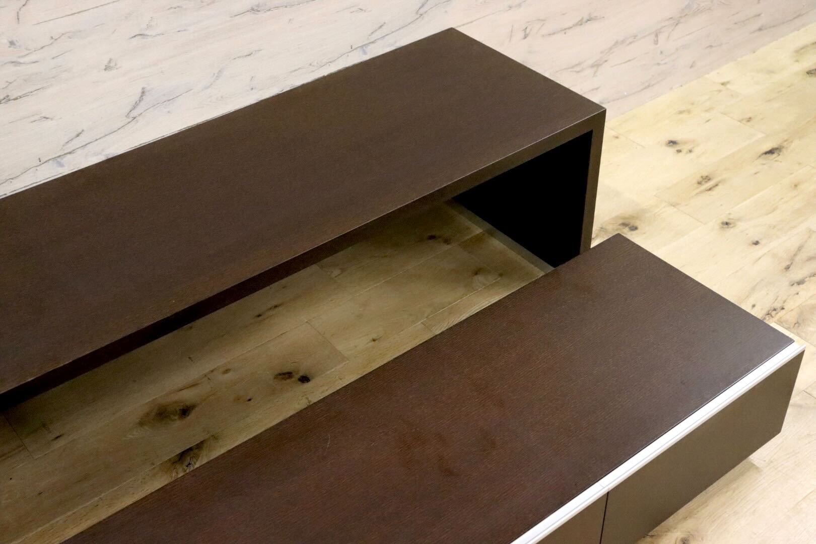 GMHS15○TVボード AVボード ローボード リビング収納 ダークブラウン スタイリッシュ モダン 検)アルモニア アクタス カリモク