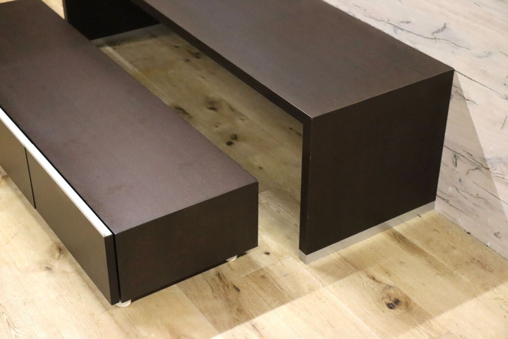 GMHS15○TVボード AVボード ローボード リビング収納 ダークブラウン スタイリッシュ モダン 検)アルモニア アクタス カリモク