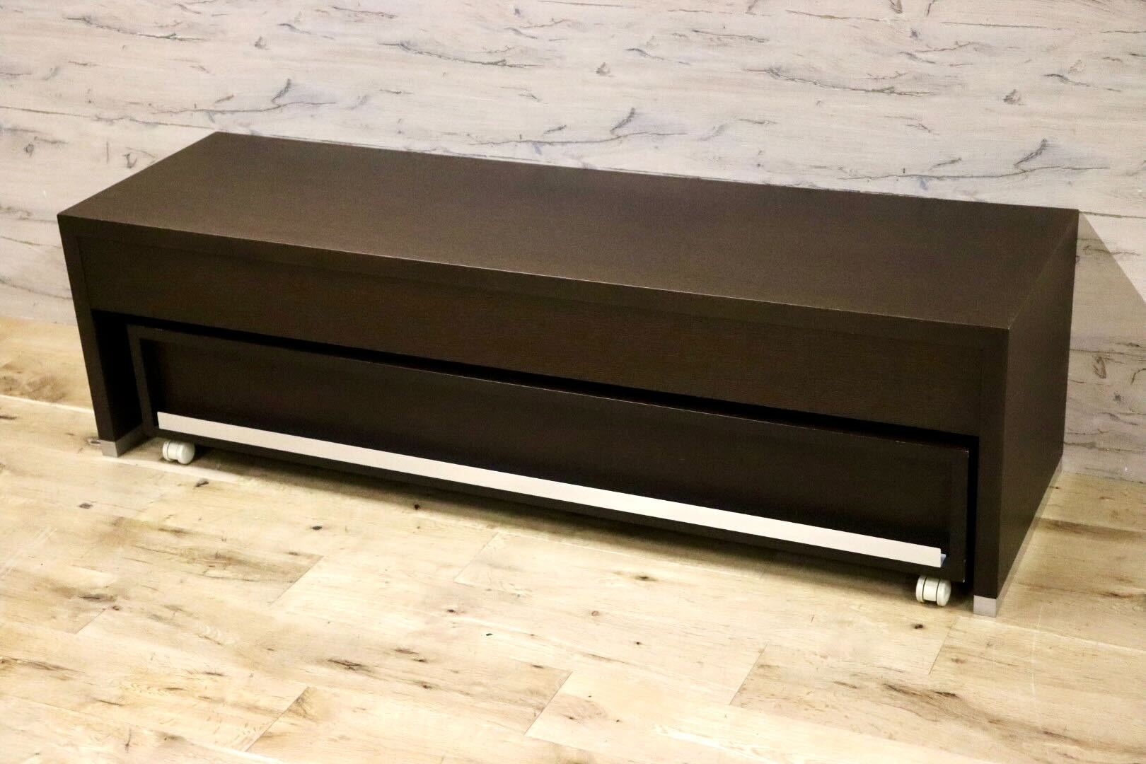 GMHS15○TVボード AVボード ローボード リビング収納 ダークブラウン スタイリッシュ モダン 検)アルモニア アクタス カリモク