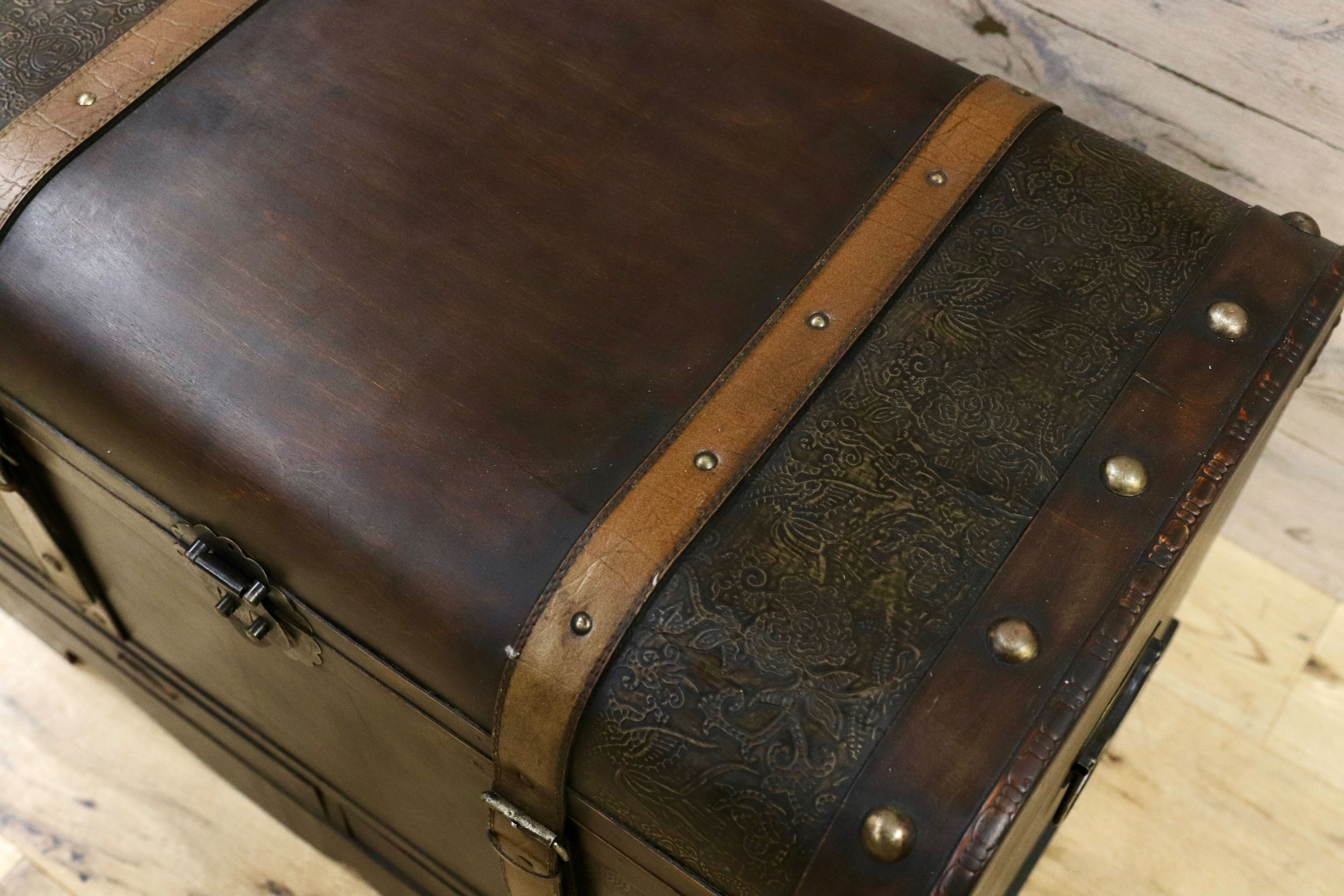 GMHS339○ヴィンテージ トランク ボックス 収納箱 店舗什器 撮影オブジェ アンティーク調