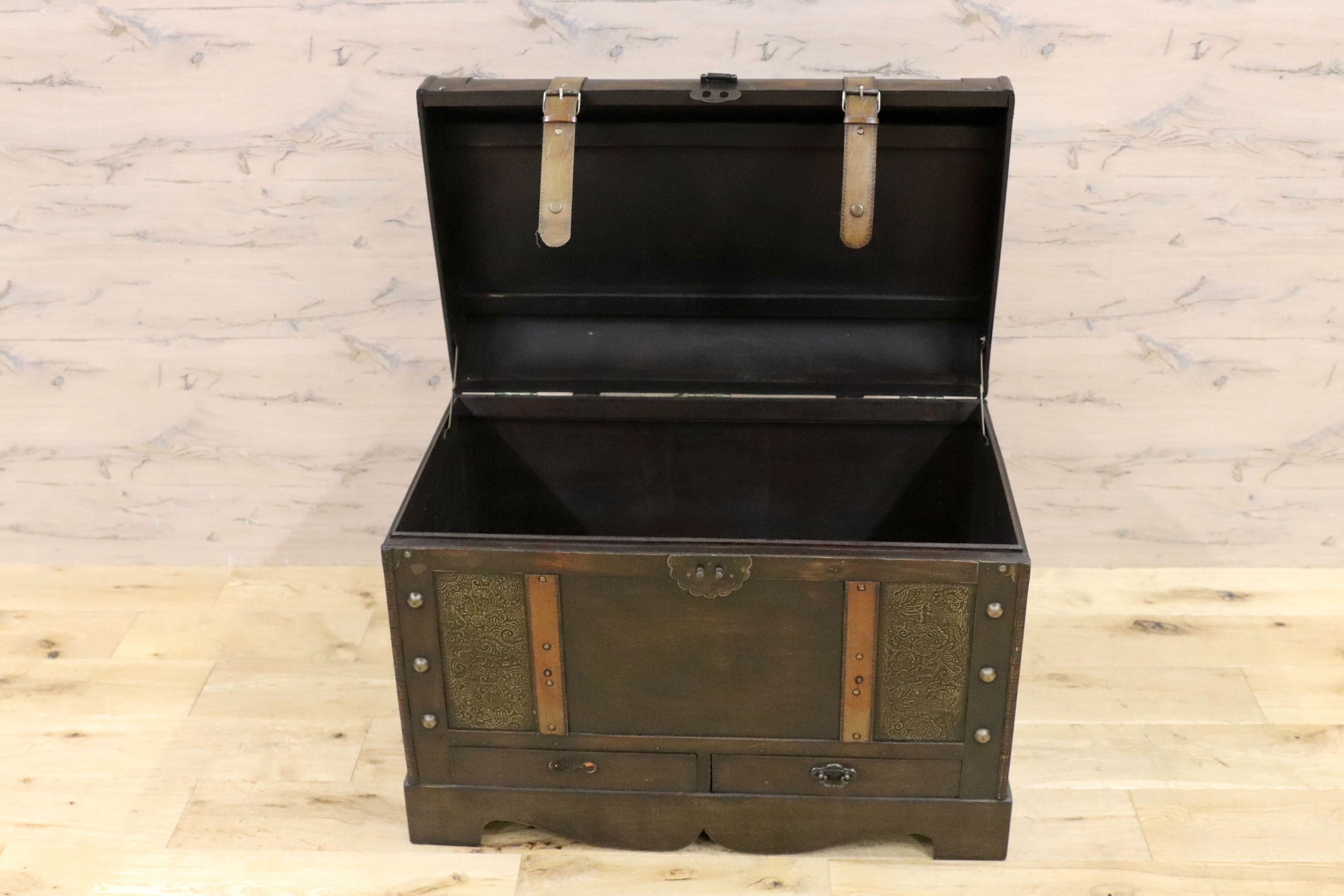 GMHS339○ヴィンテージ トランク ボックス 収納箱 店舗什器 撮影オブジェ アンティーク調